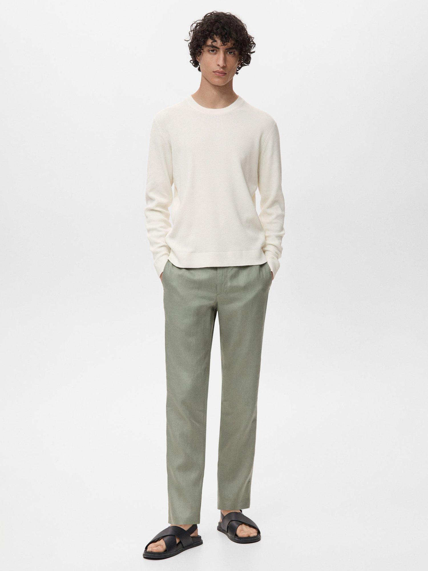 Product image 2 of 8, which shows Mango Antigua Crew Neck Jumper, Natural White, S