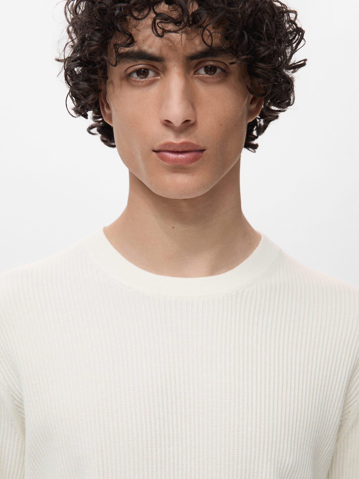 Product image 6 of 8, which shows Mango Antigua Crew Neck Jumper, Natural White, S