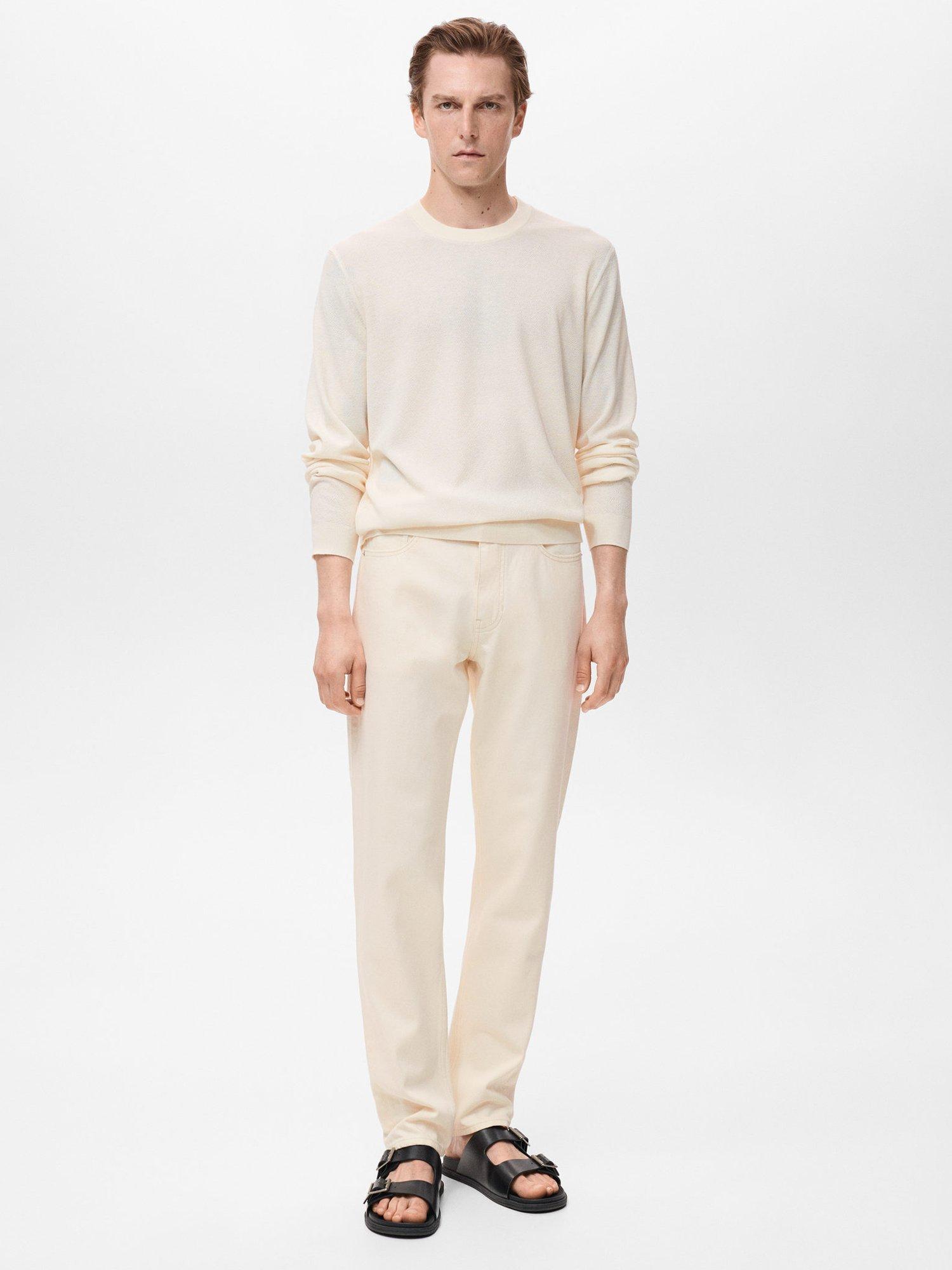 Product image 2 of 8, which shows Mango Avena Crew Neck Jumper, White, L
