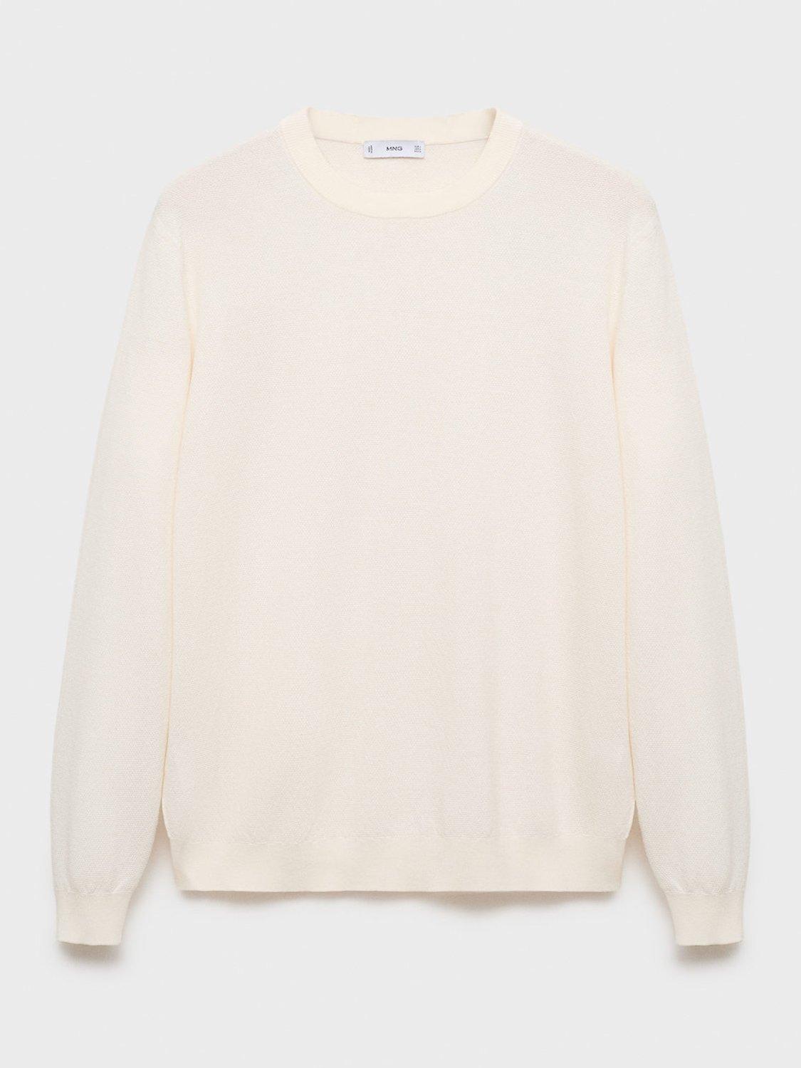 Product image 3 of 8, which shows Mango Avena Crew Neck Jumper, White, L