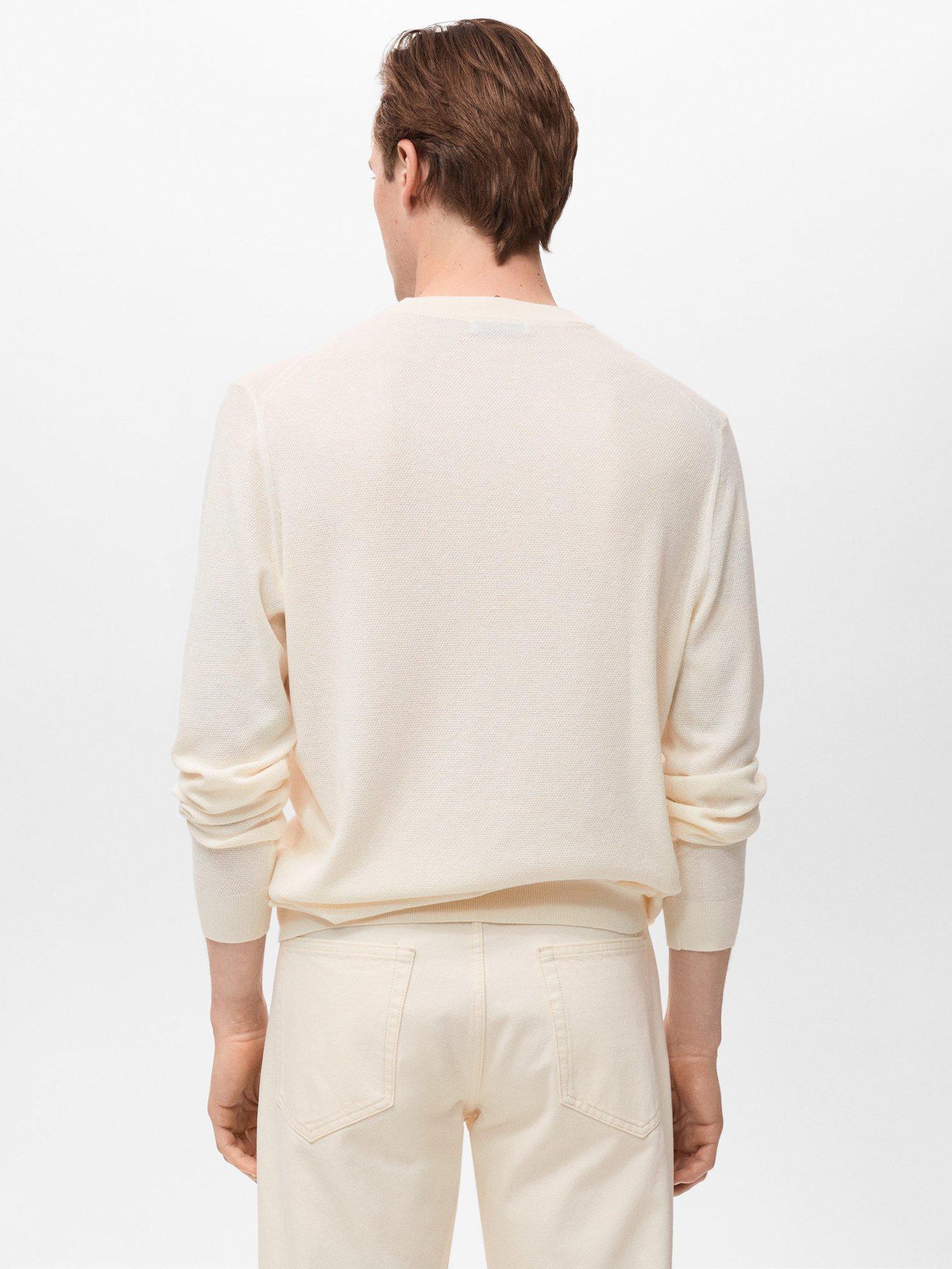 Product image 4 of 8, which shows Mango Avena Crew Neck Jumper, White, L