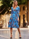 Sosandar WOW Print Faux Wrap Midi Dress