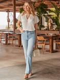 Sosandar Tie Neck Flutter Sleeve Chiffon Blouse