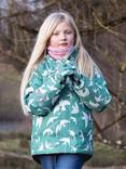Muddy Puddles Kids' Cotton Blend Neck Warmer, Pink Forest