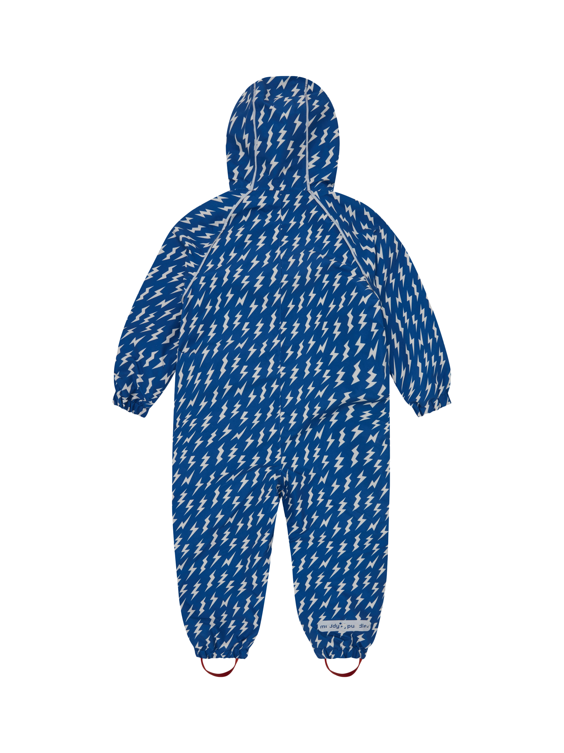 Product image 7 of 8, which shows Kids’ All-In-One Hooded Suit, Blue Bolt, 0-6 months