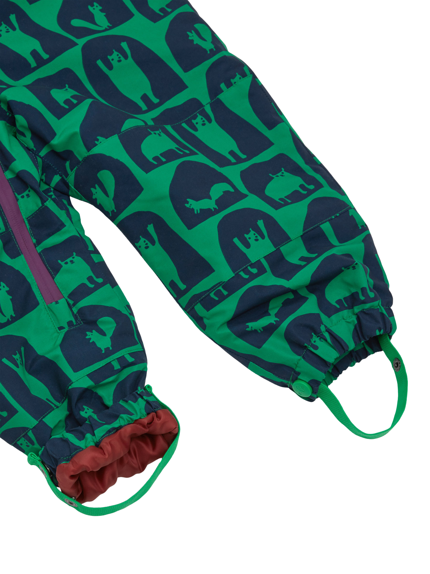 Product image 6 of 8, which shows Kids’ All-In-One Hooded Suit, Green Cave, 0-6 months