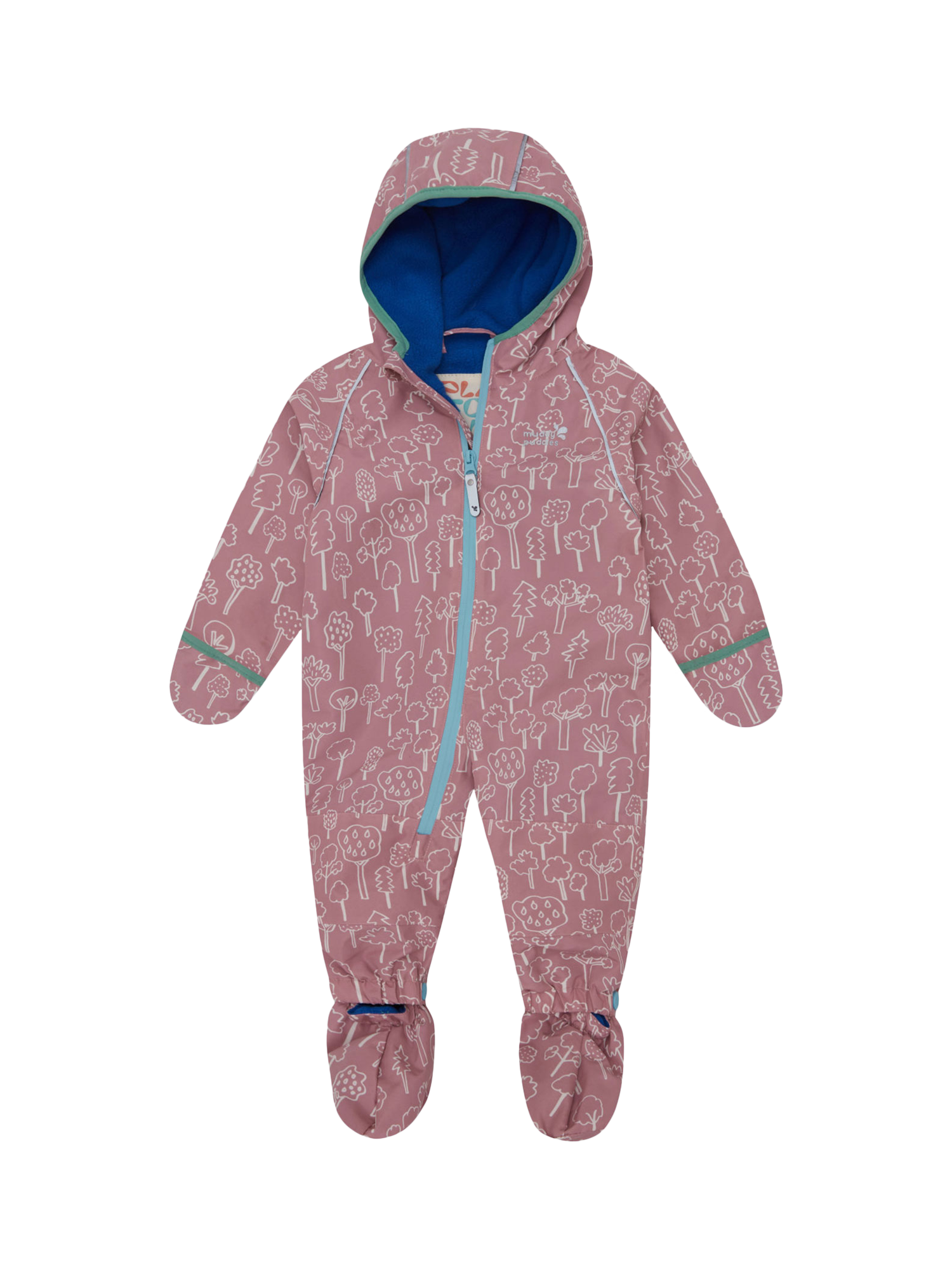 Product image 8 of 8, which shows Kids’ All-In-One Hooded Suit, Pink, 0-6 months