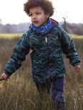 Muddy Puddles Kids' Splash Hooded Rain Jacket, Green Mountain