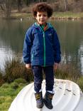 Muddy Puddles Kids' Splash Hooded Rain Jacket, Navy