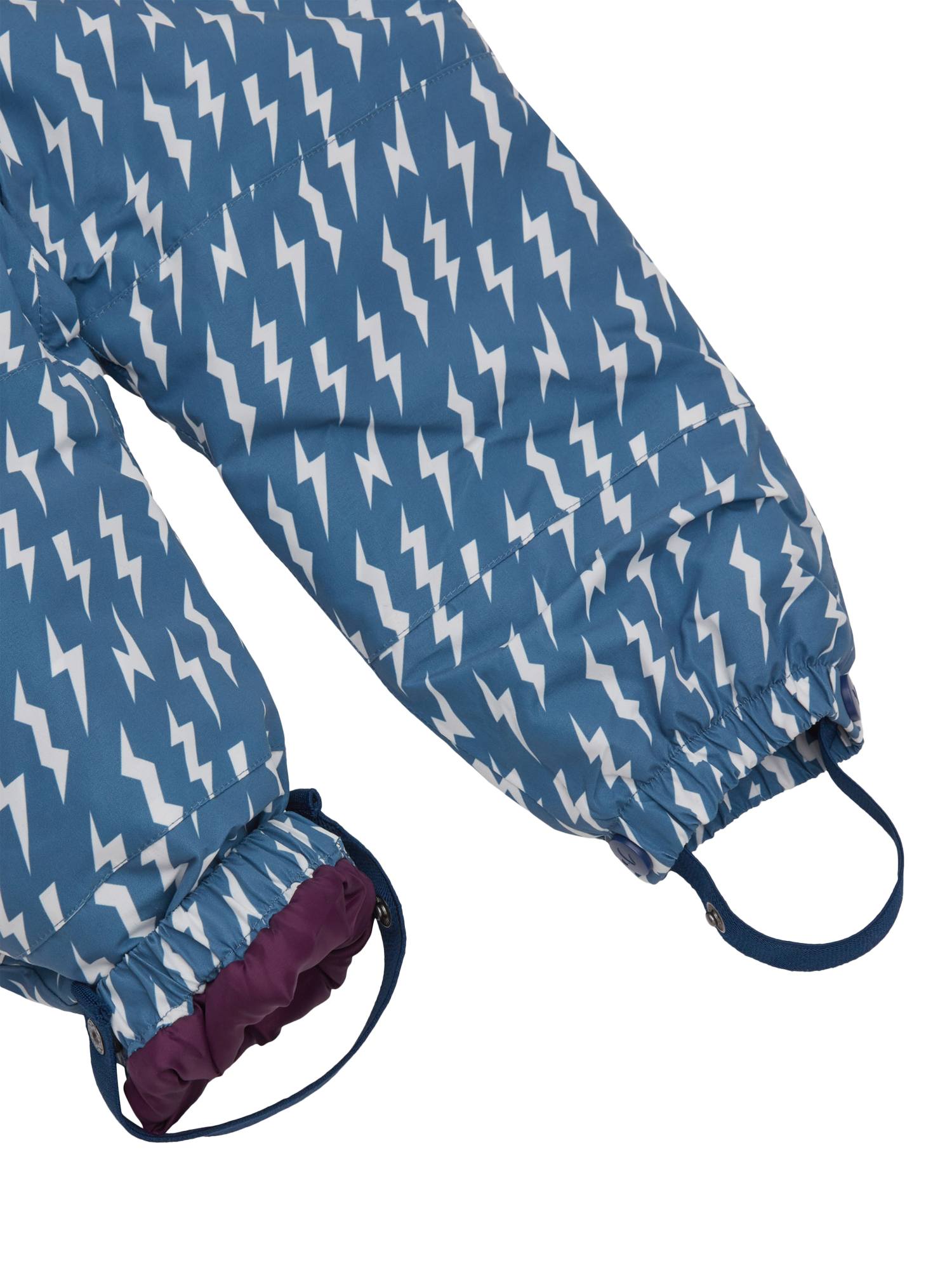 Product image 6 of 8, which shows Muddy Puddles Kids' All-In-One Hooded Suit, Blue Bolt, 0-6 months