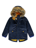 Muddy Puddles Kids' 3-in-1 Waterproof Hooded Parka Coat, Navy