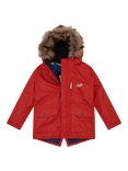 Muddy Puddles Kids' 3-in-1 Hooded Parka Coat, Red