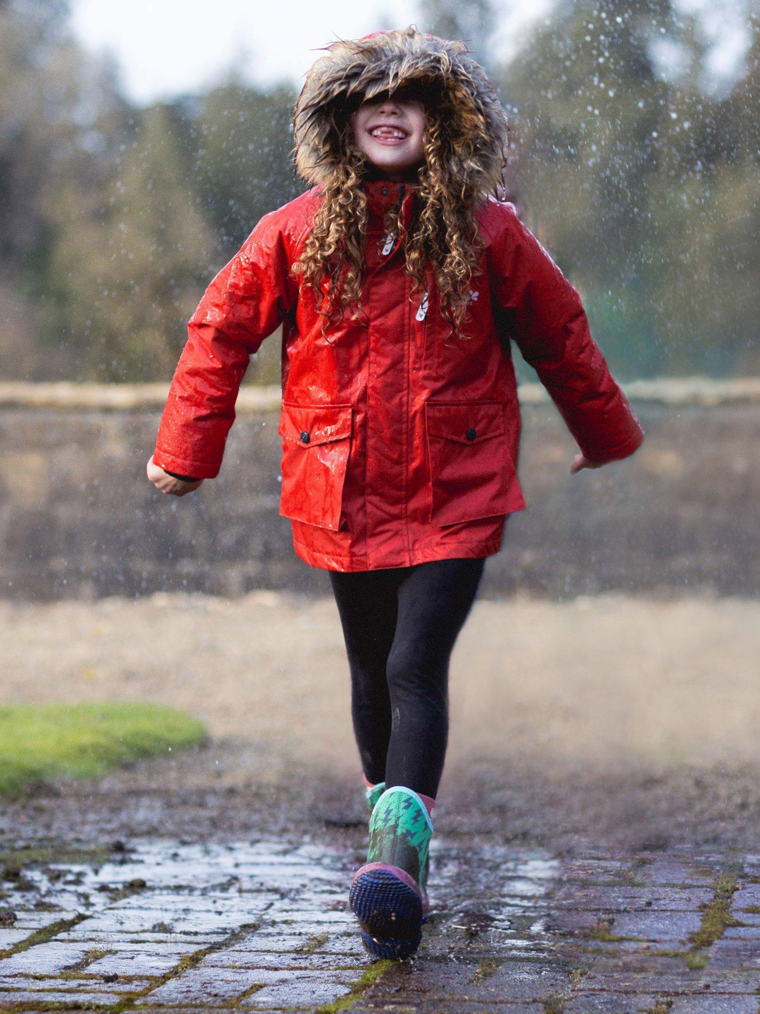 Product image 2 of 10, which shows Muddy Puddles Kids' 3-in-1 Hooded Parka Coat, Red, 18-24 months