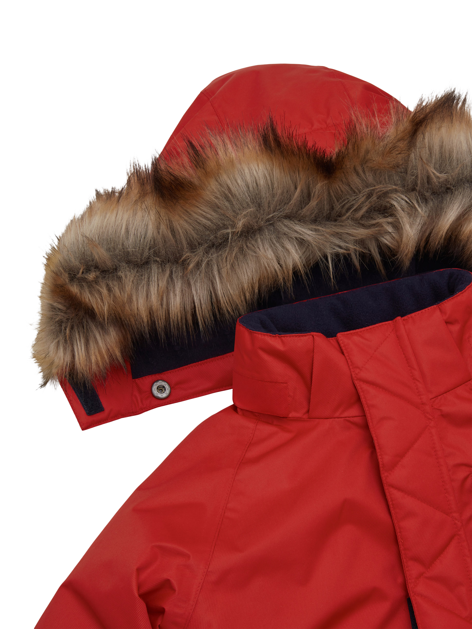 Product image 7 of 10, which shows Muddy Puddles Kids' 3-in-1 Hooded Parka Coat, Red, 18-24 months