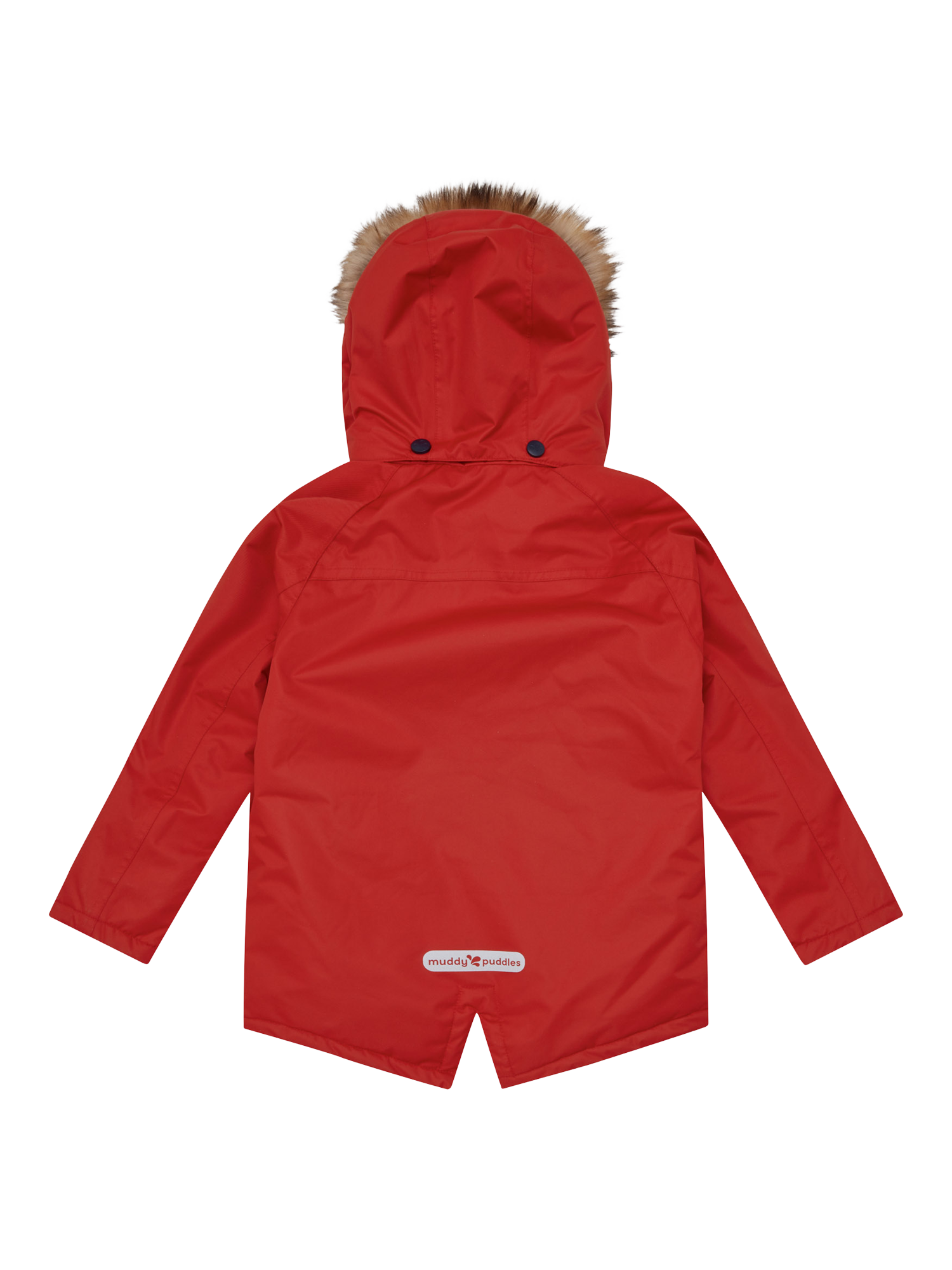 Product image 10 of 10, which shows Muddy Puddles Kids' 3-in-1 Hooded Parka Coat, Red, 18-24 months