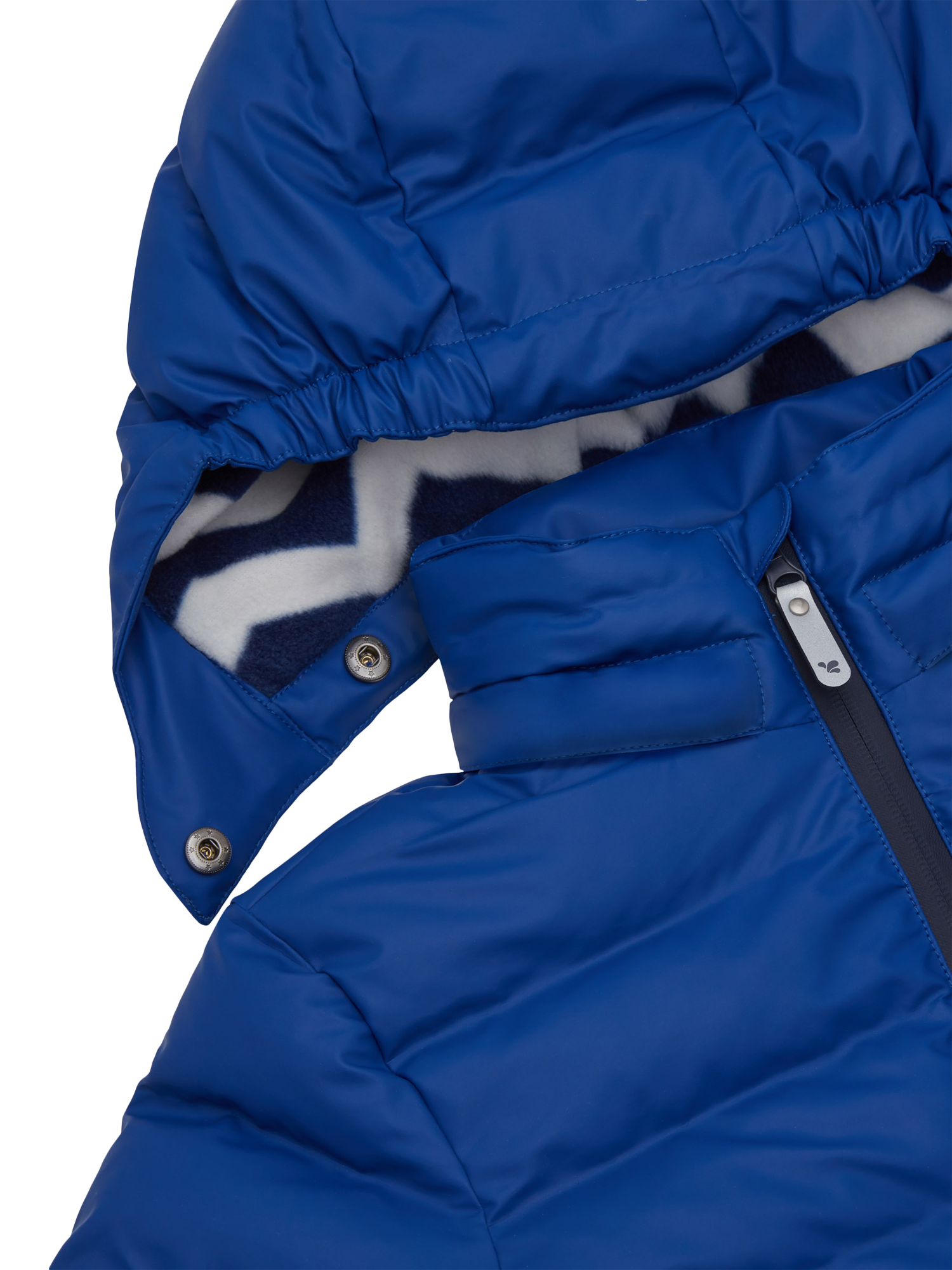 Product image 6 of 8, which shows Muddy Puddles Kids' Hooded Puffer Jacket, Blue, 18-24 months