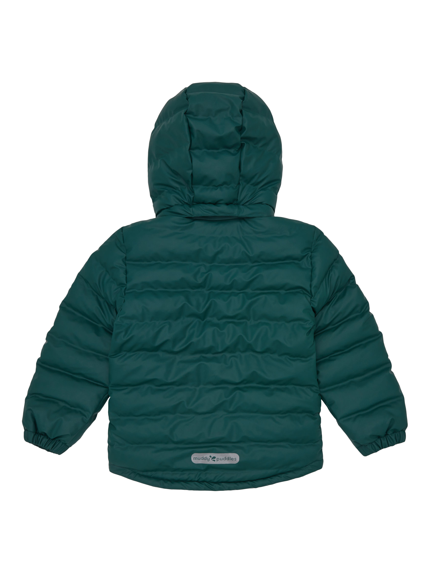 Product image 8 of 8, which shows Muddy Puddles Kids' Hooded Puffer Jacket, Green, 18-24 months