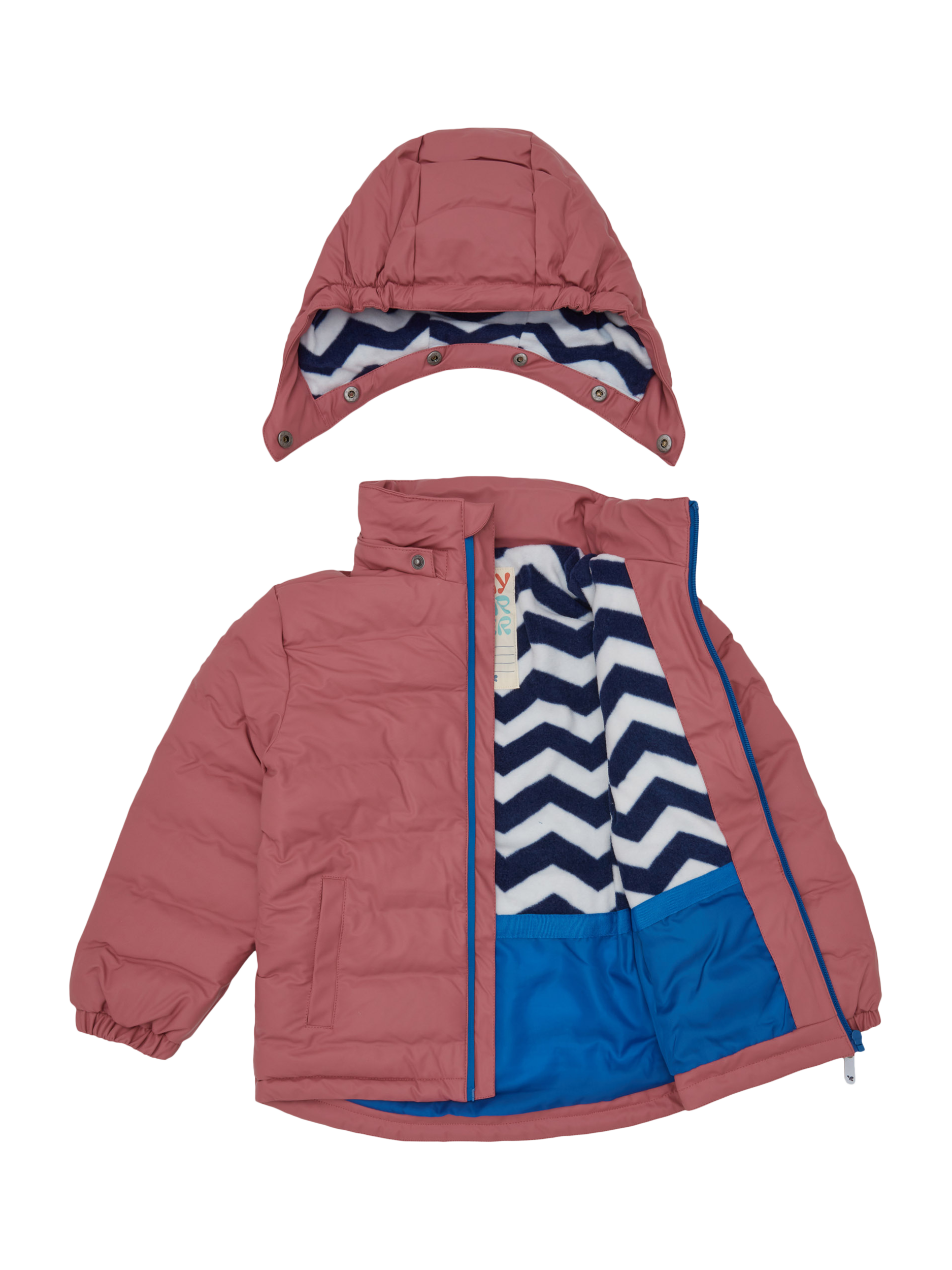 Product image 7 of 8, which shows Muddy Puddles Kids' Hooded Puffer Jacket, Pink, 18-24 months