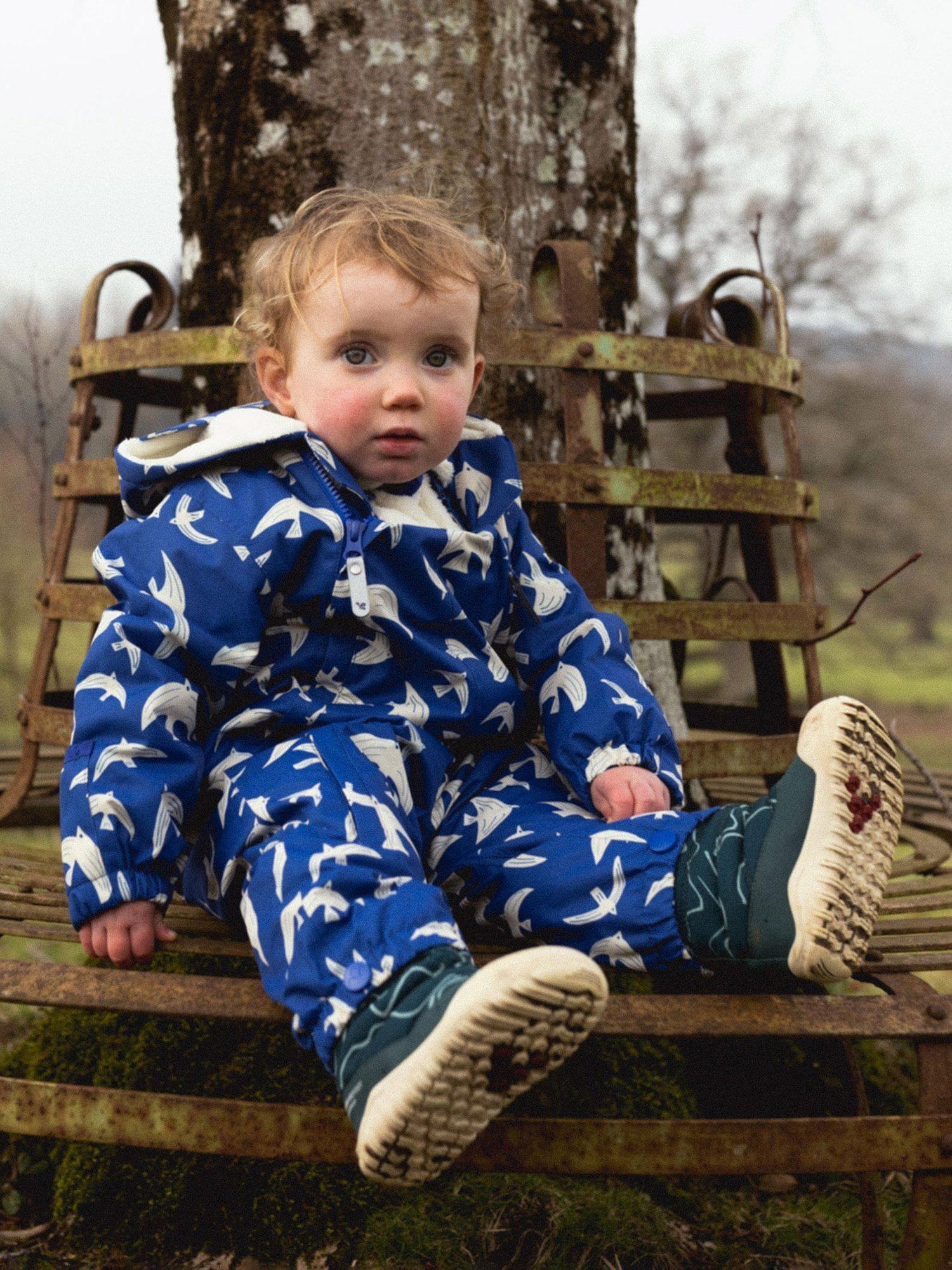 Product image 6 of 10, which shows Muddy Puddles Kids' Hooded 3-in-1 Scampsuit, Blue Bird, 0-6 months