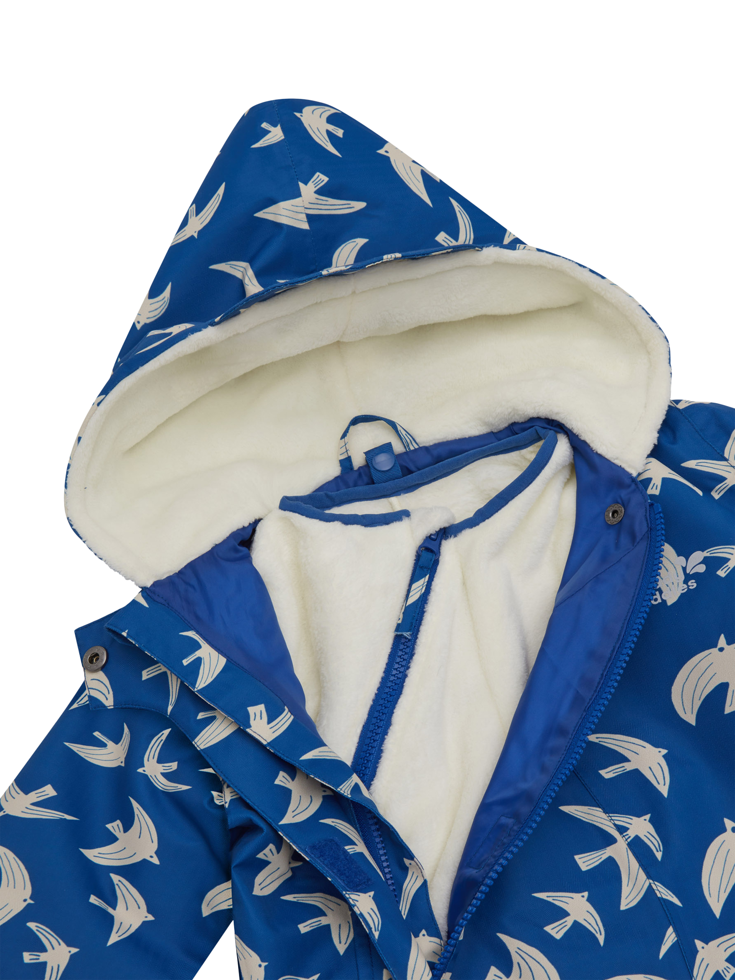 Product image 7 of 10, which shows Muddy Puddles Kids' Hooded 3-in-1 Scampsuit, Blue Bird, 0-6 months