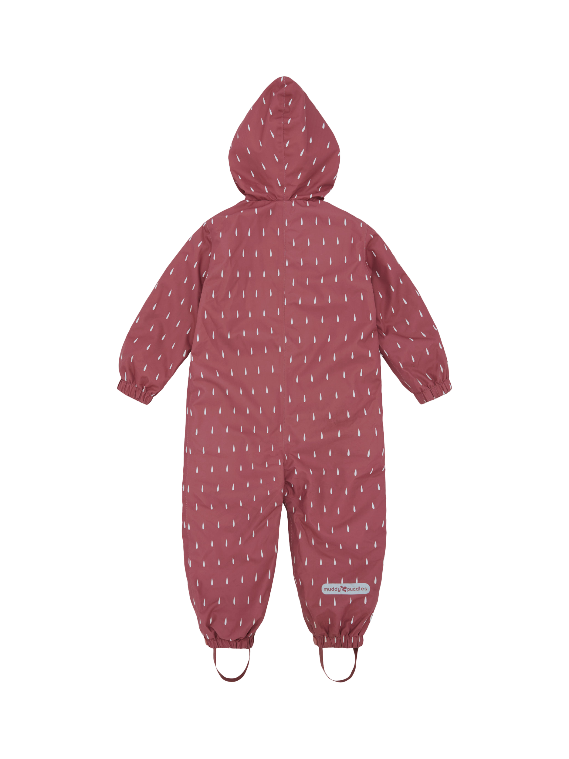 Product image 8 of 9, which shows Muddy Puddles Kids' Hooded 3-in-1 Scampsuit, Pink Drops, 0-6 months