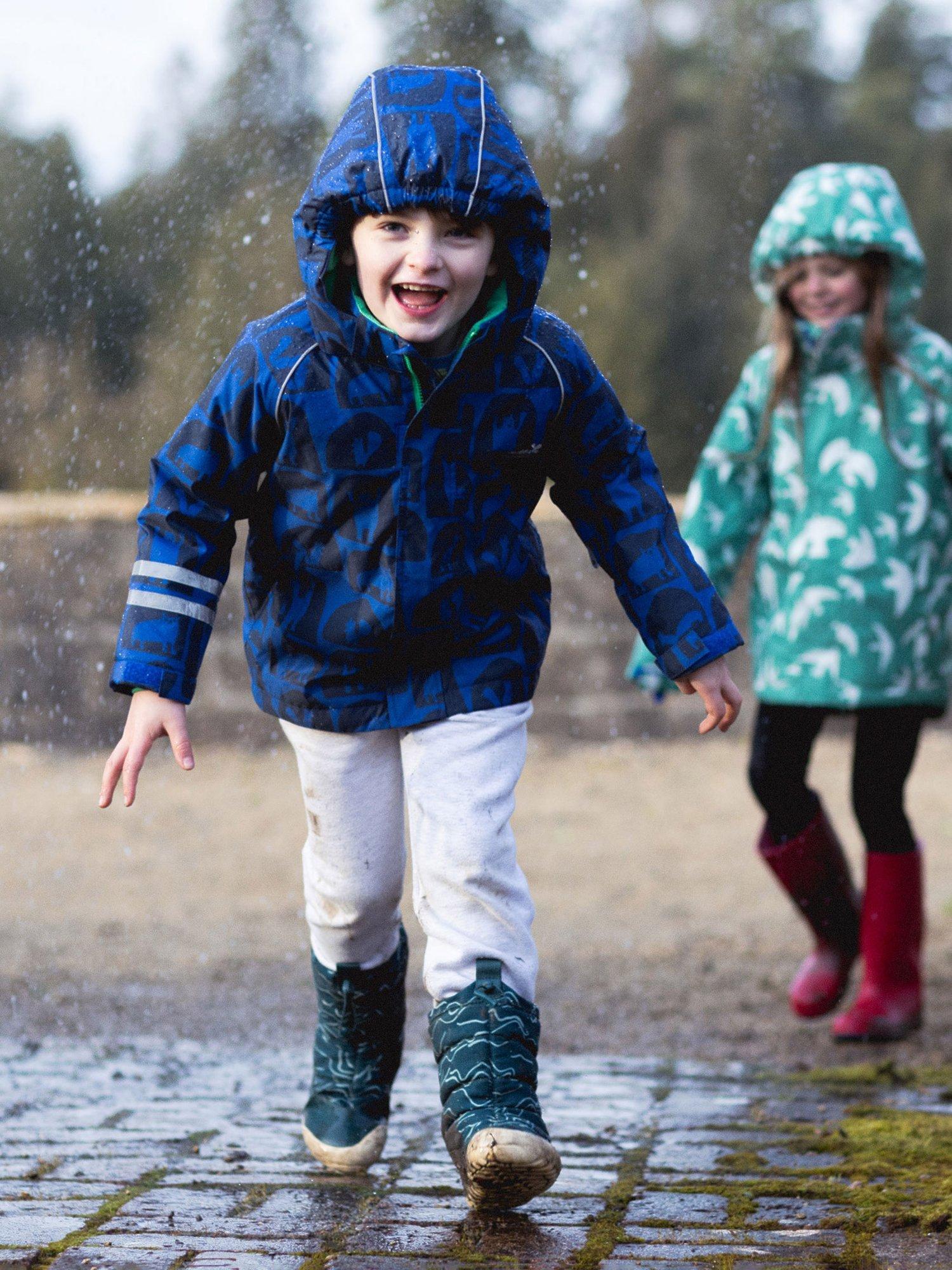 Product image 3 of 10, which shows Muddy Puddles Kids' Blizzard Hooded Ski Jacket, Blue Cave, 18-24 months