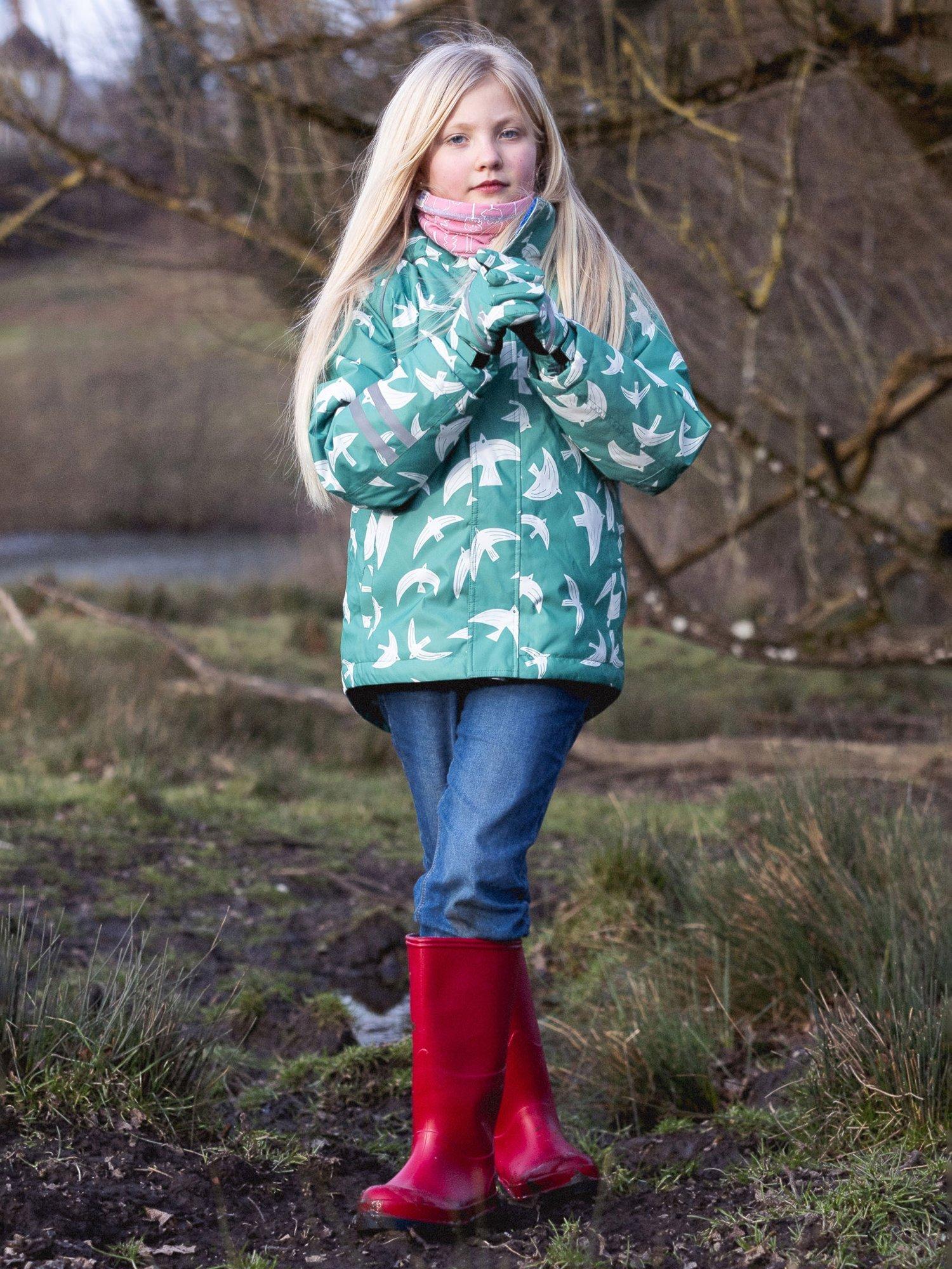 Product image 2 of 9, which shows Muddy Puddles Kids' Blizzard Hooded Ski Jacket, Sage, 18-24 months