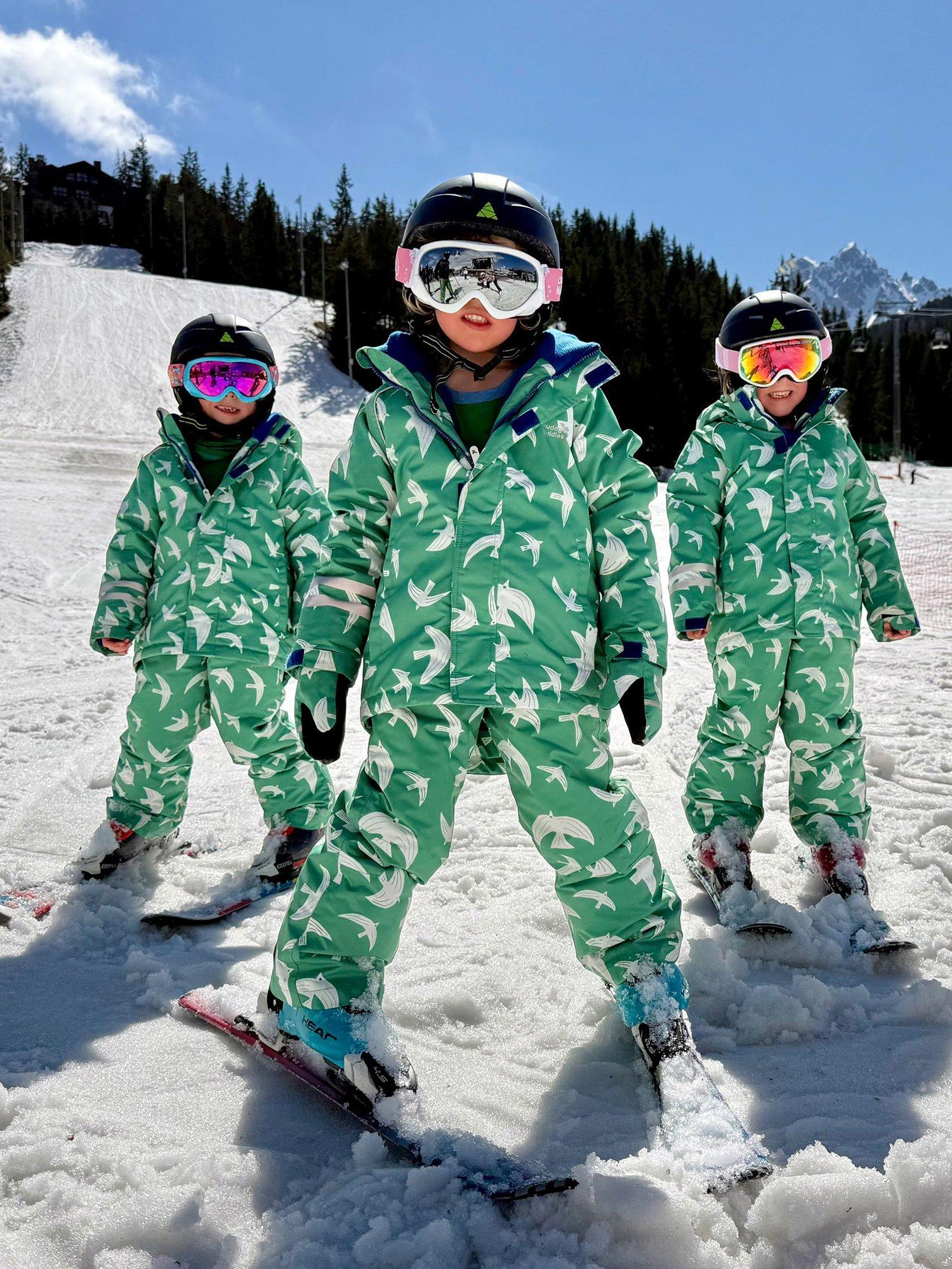 Product image 3 of 9, which shows Muddy Puddles Kids' Blizzard Hooded Ski Jacket, Sage, 18-24 months