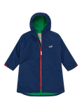 Muddy Puddles Kids' Fleece Lined Hooded Robe, Navy