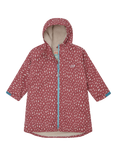 Muddy Puddles Kids' Fleece Lined Hooded Robe, Pink Drops