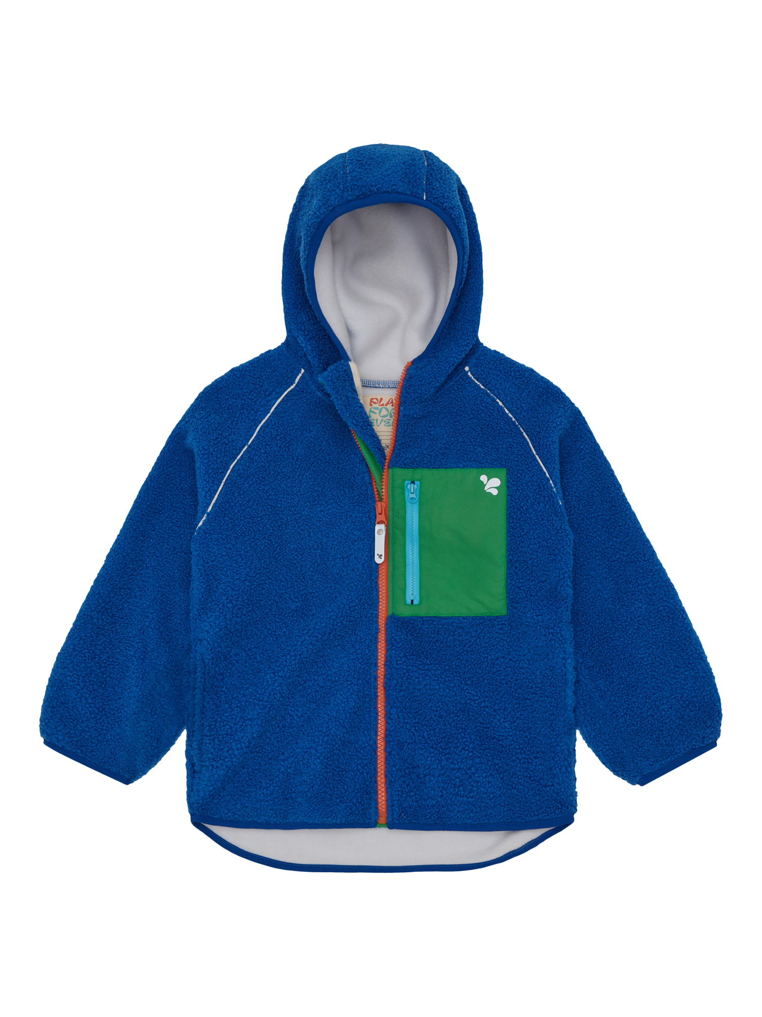 Product image 1 of 4, which shows Muddy Puddles Kids' Fleece Hooded Jacket, Blue, 18-24 months