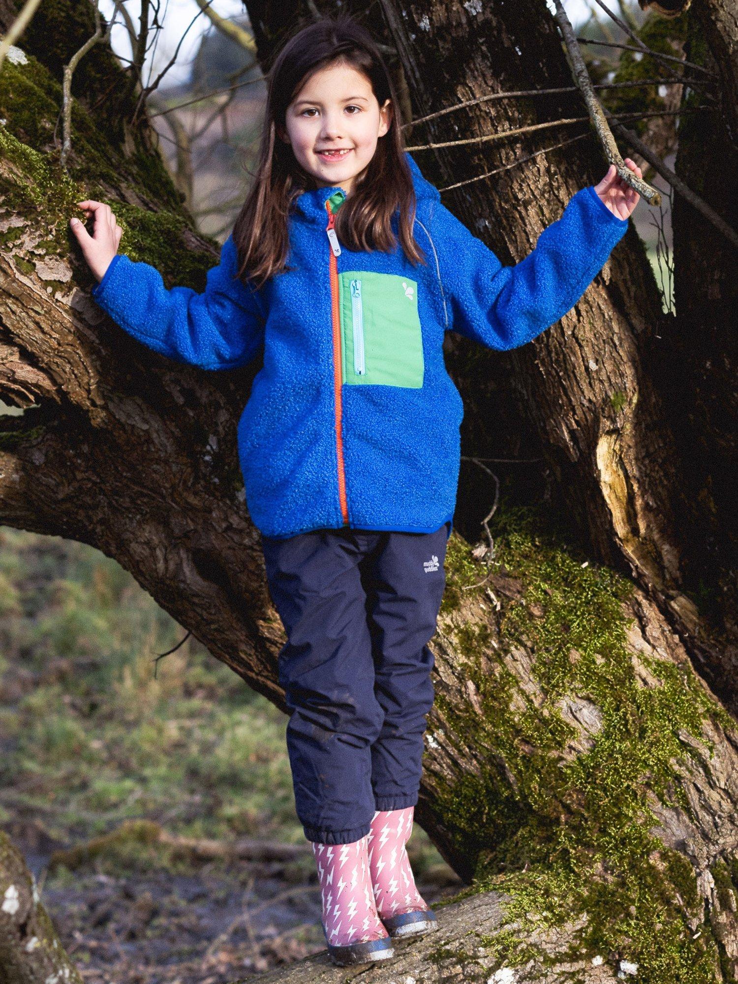 Product image 2 of 4, which shows Muddy Puddles Kids' Fleece Hooded Jacket, Blue, 18-24 months