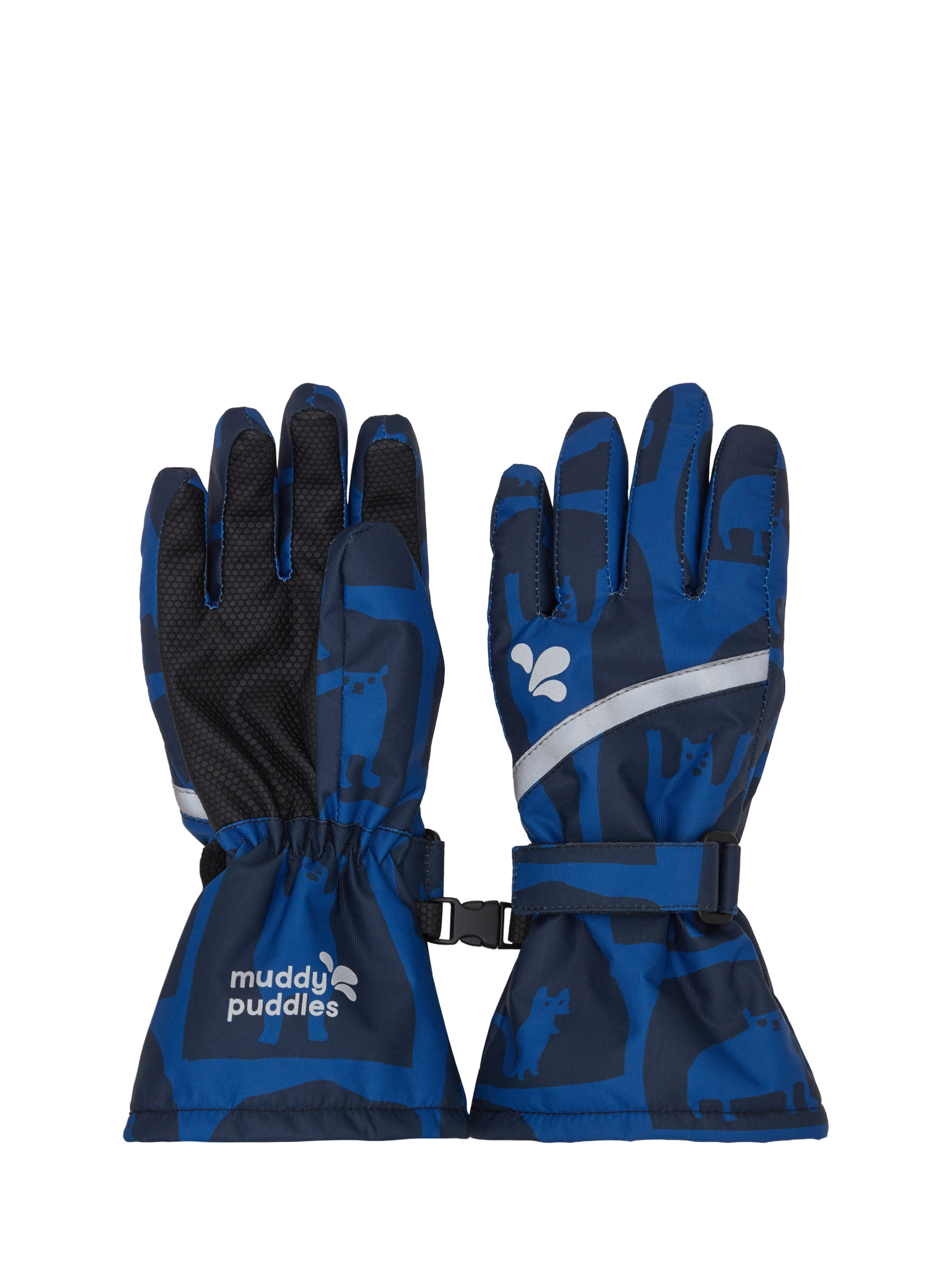 Product image 1 of 2, which shows Muddy Puddles Kids' Ski Gloves, Blue, 2-4 years