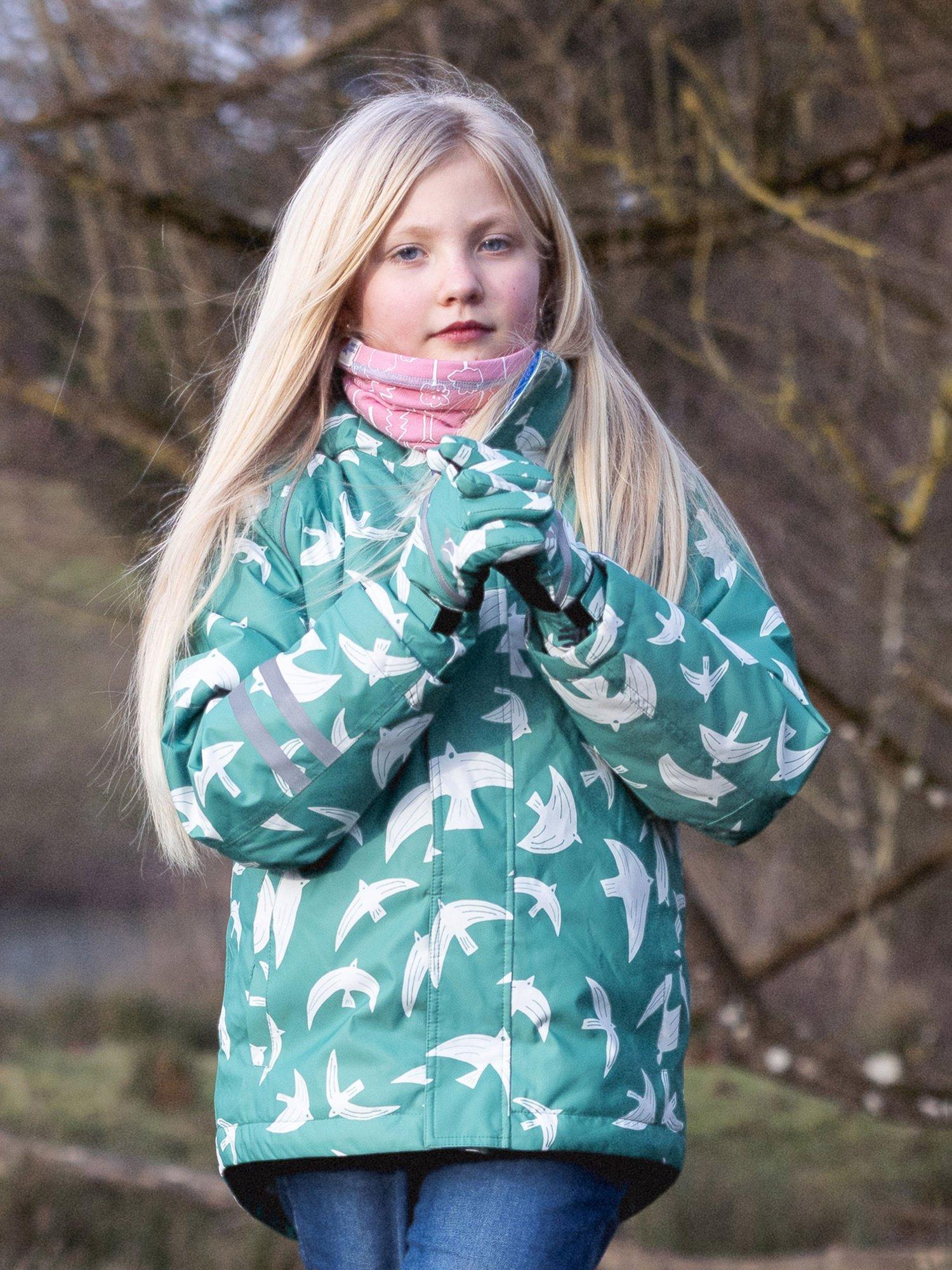 Product image 2 of 2, which shows Muddy Puddles Kids' Ski Gloves, Sage/White, 2-4 years