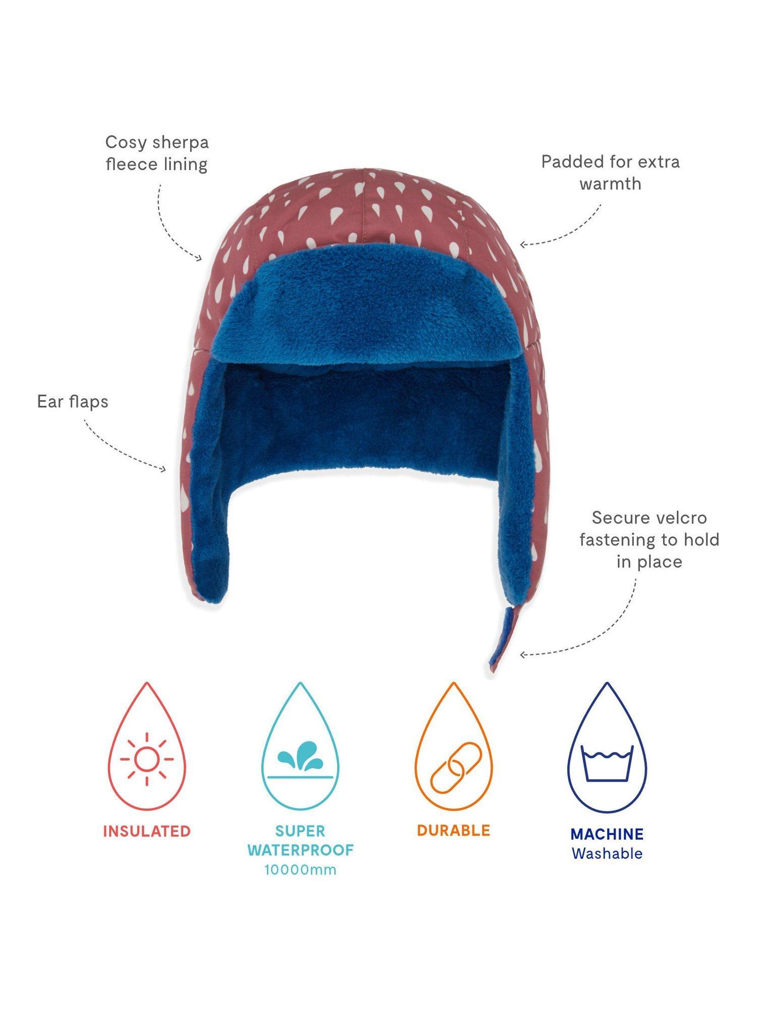 Product image 4 of 4, which shows Muddy Puddles Kids' Winter Trapper Hat, Pink/Multi, S/M