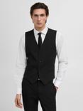 Mango Paris Tailored Waistcoat, Black