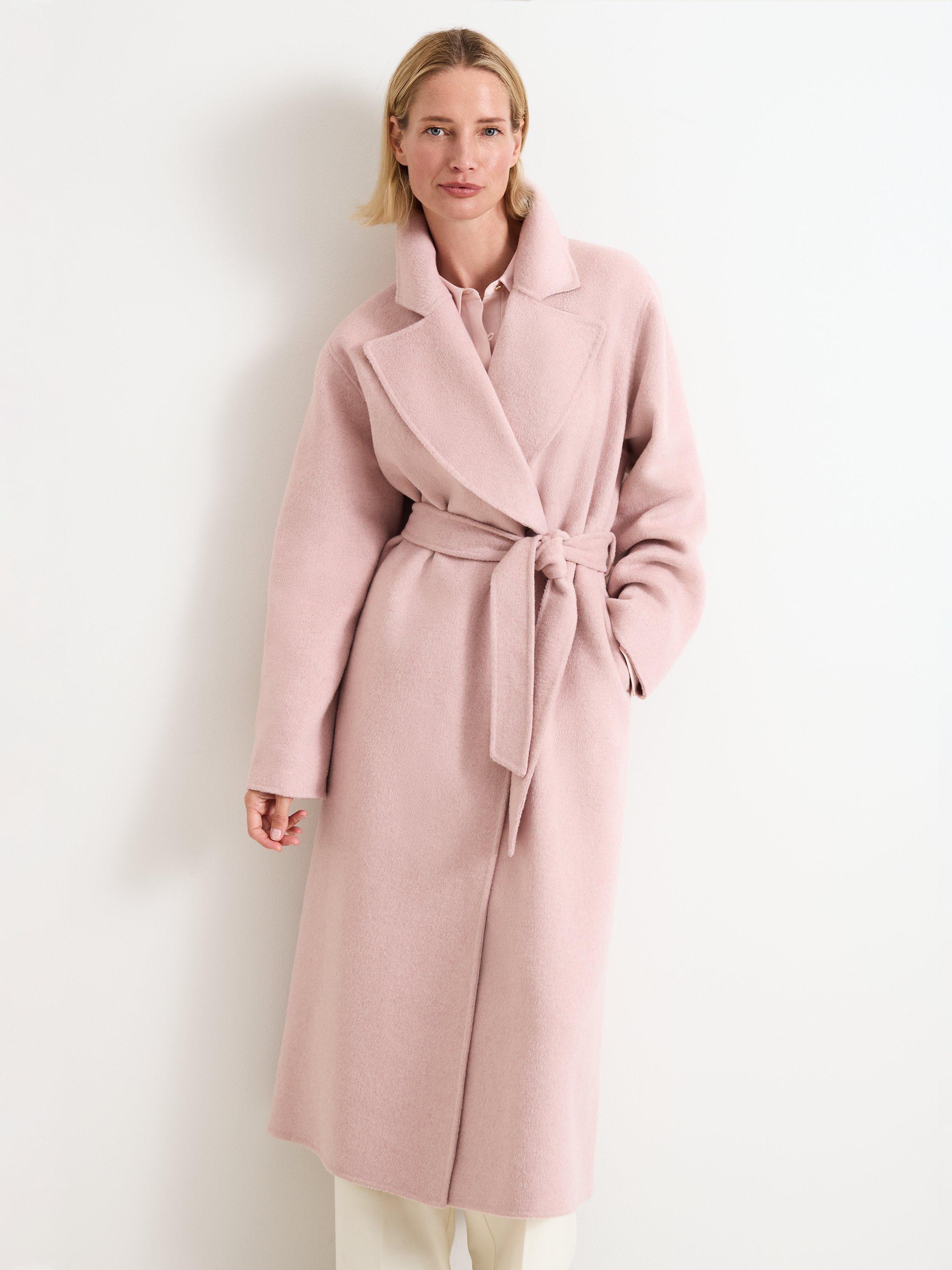 Product image 1 of 9, which shows Phase Eight Darcy Wrap Long Coat, Pink, L