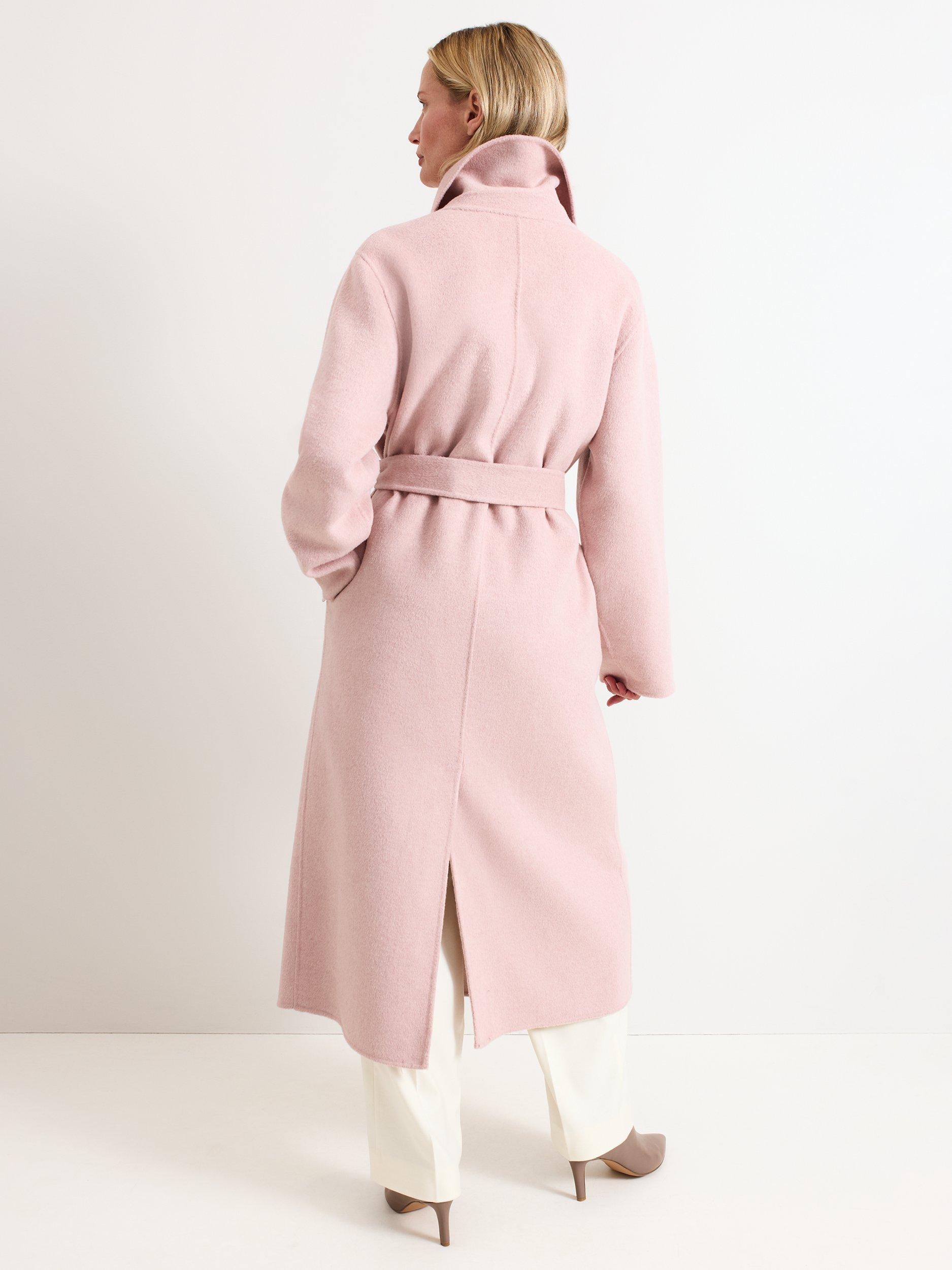 Product image 2 of 9, which shows Phase Eight Darcy Wrap Long Coat, Pink, L