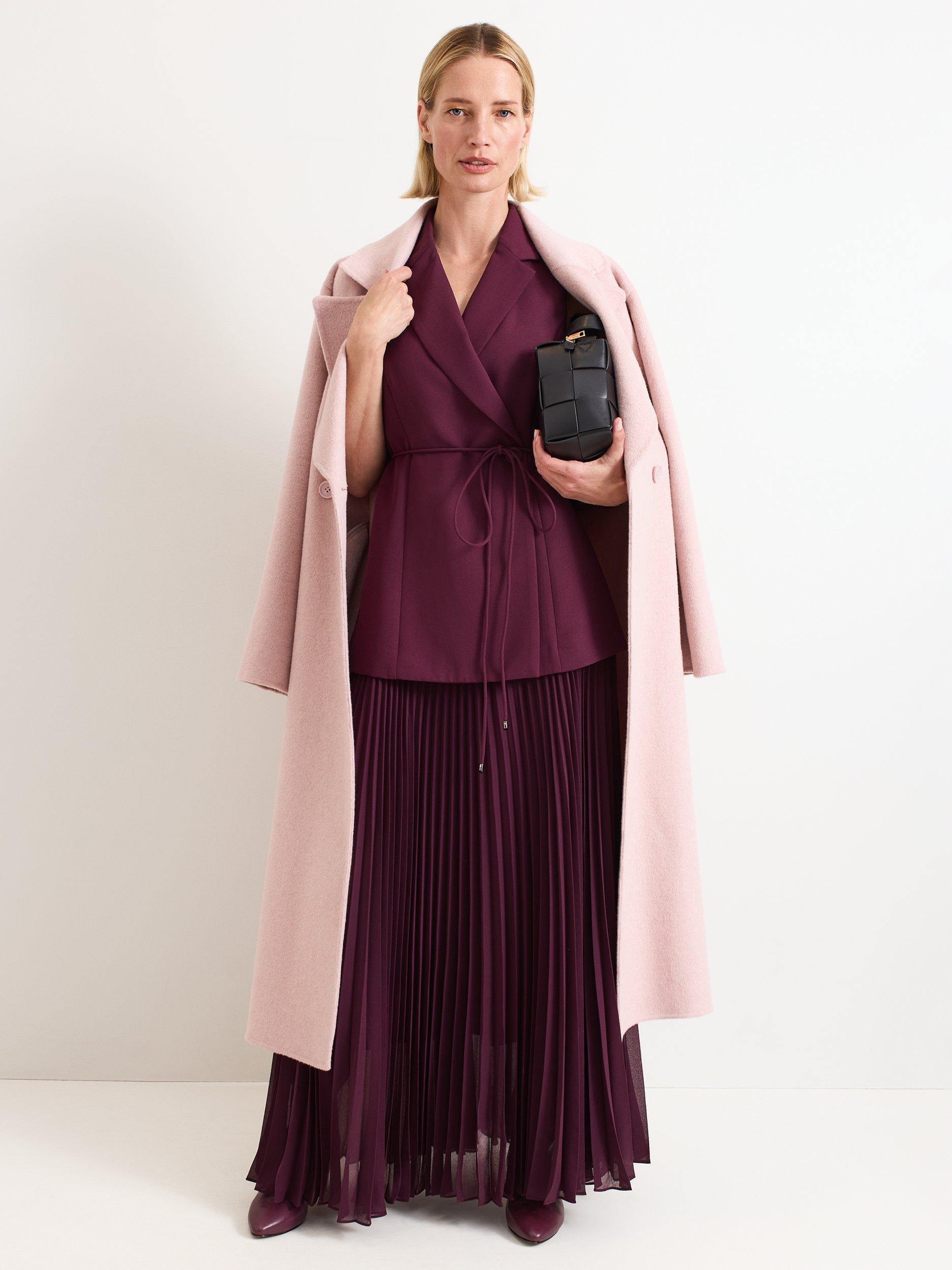Product image 9 of 9, which shows Phase Eight Darcy Wrap Long Coat, Pink, L