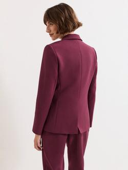Phase Eight Fara Suit Jacket, Burgundy - view 2, Burgundy