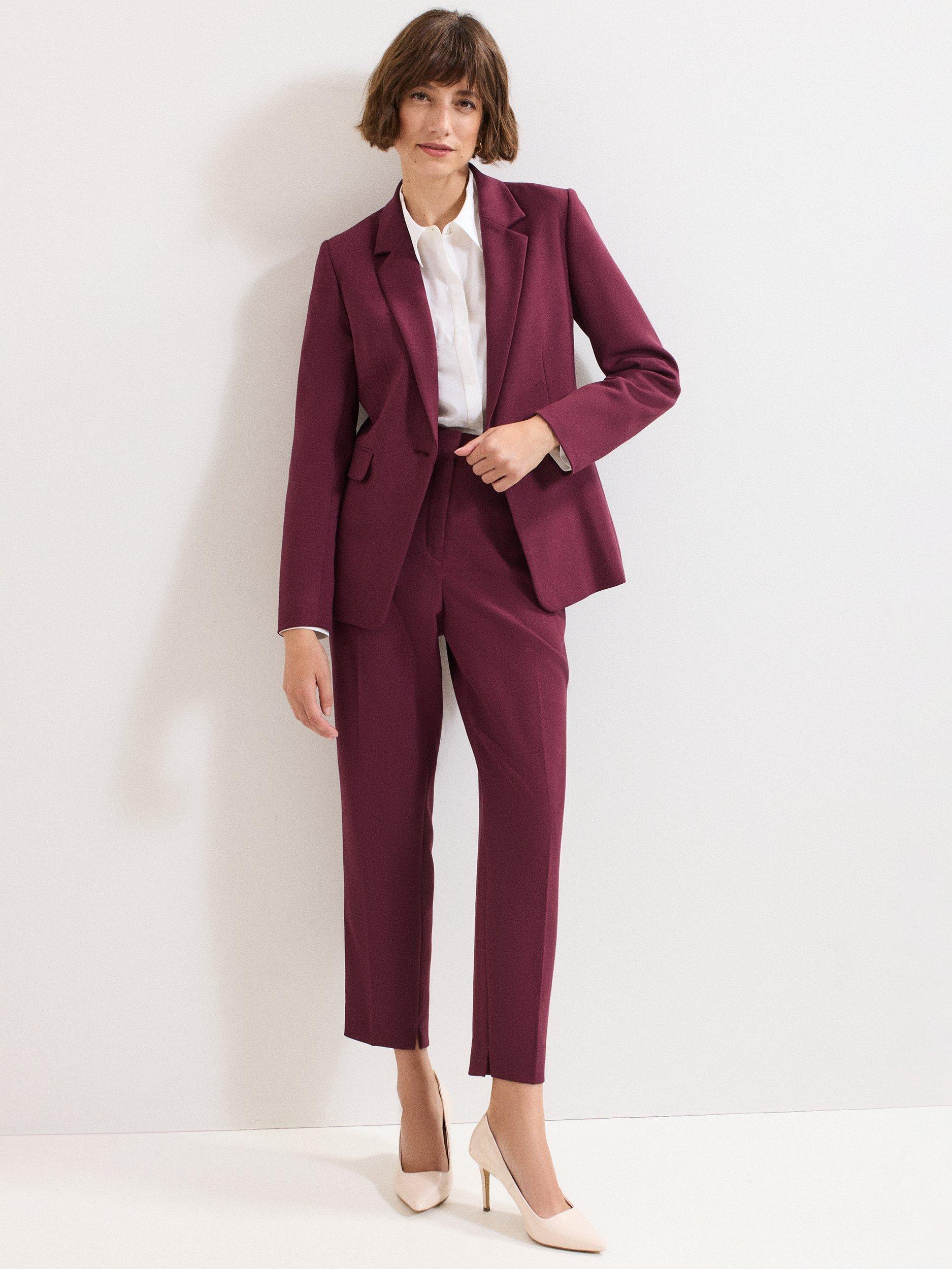 Product image 3 of 7, which shows Phase Eight Fara Suit Jacket, Burgundy, 8