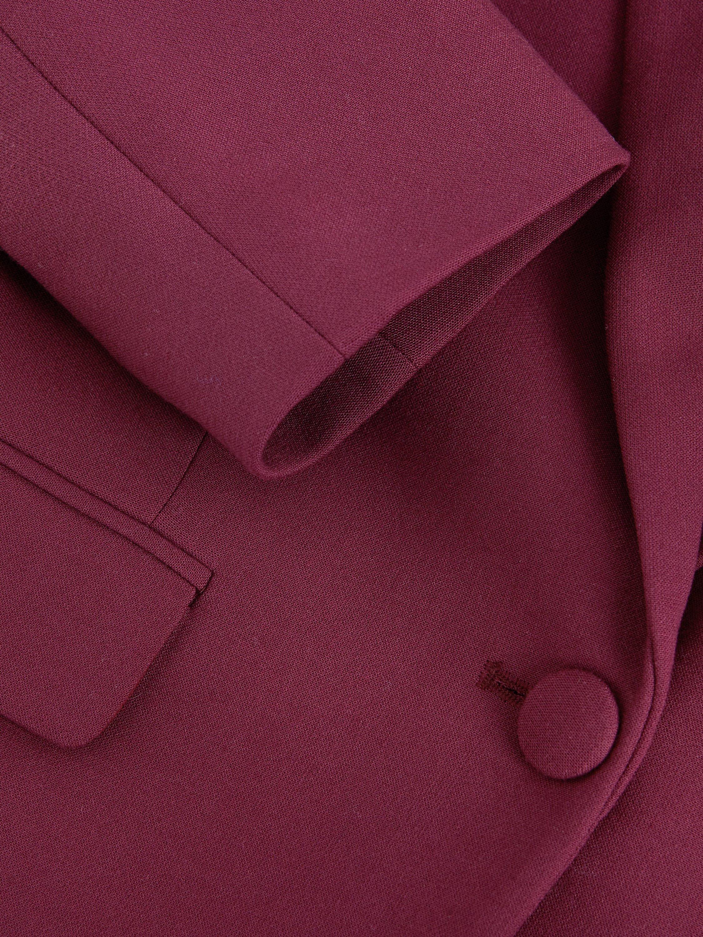 Product image 6 of 7, which shows Phase Eight Fara Suit Jacket, Burgundy, 8