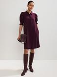 Phase Eight Candice Scallop Shirt Dress, Burgundy