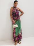 Phase Eight Petite Dahlia Halterneck Maxi Dress, Multi