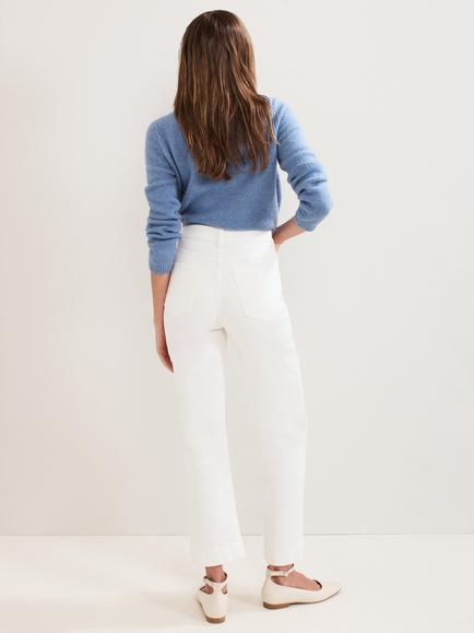 Phase Eight Lexi Ankle Grazer Denim Jeans - view 2, Cream