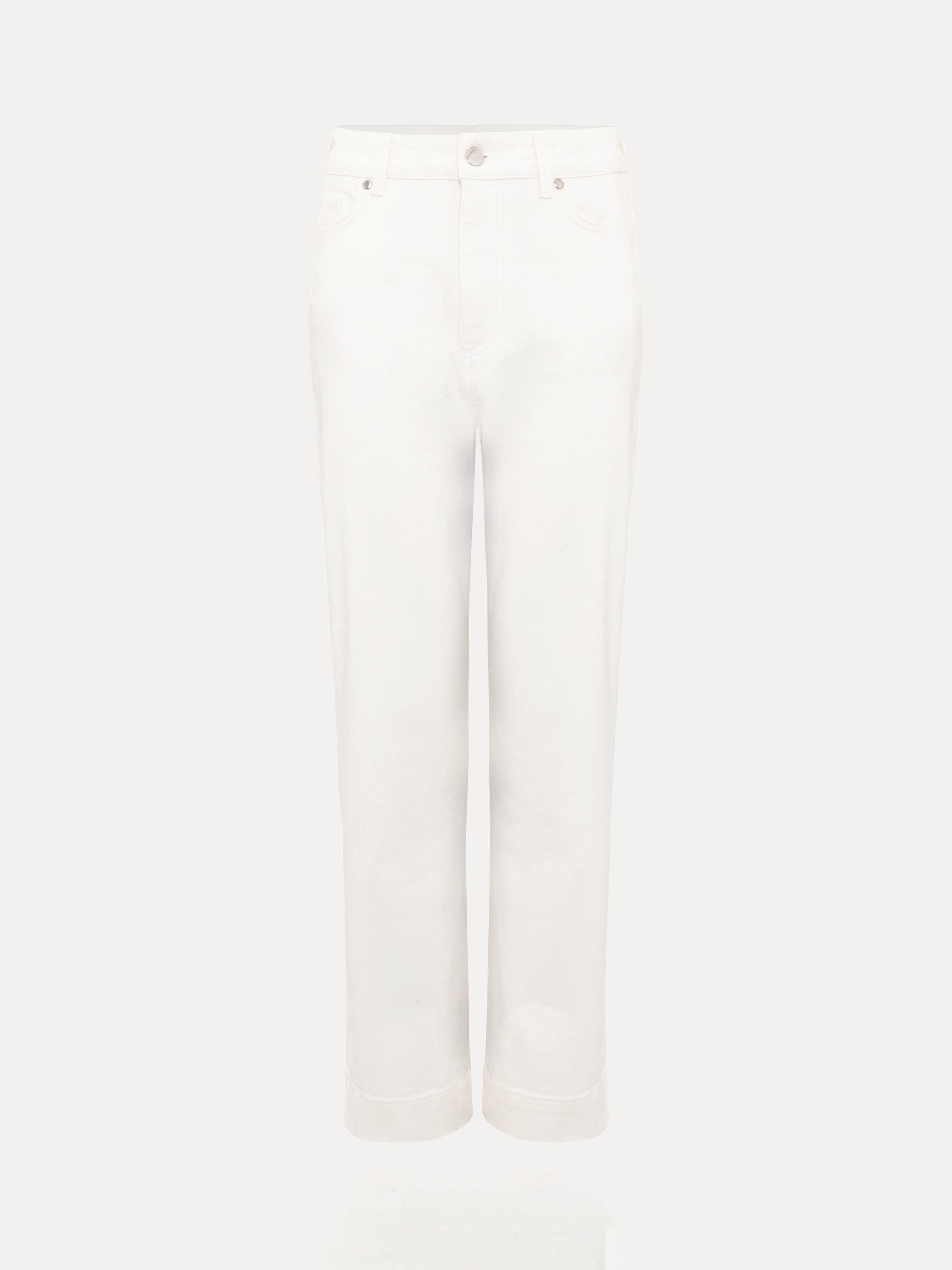 Product image 5 of 9, which shows Phase Eight Lexi Ankle Grazer Denim Jeans, Cream, 8