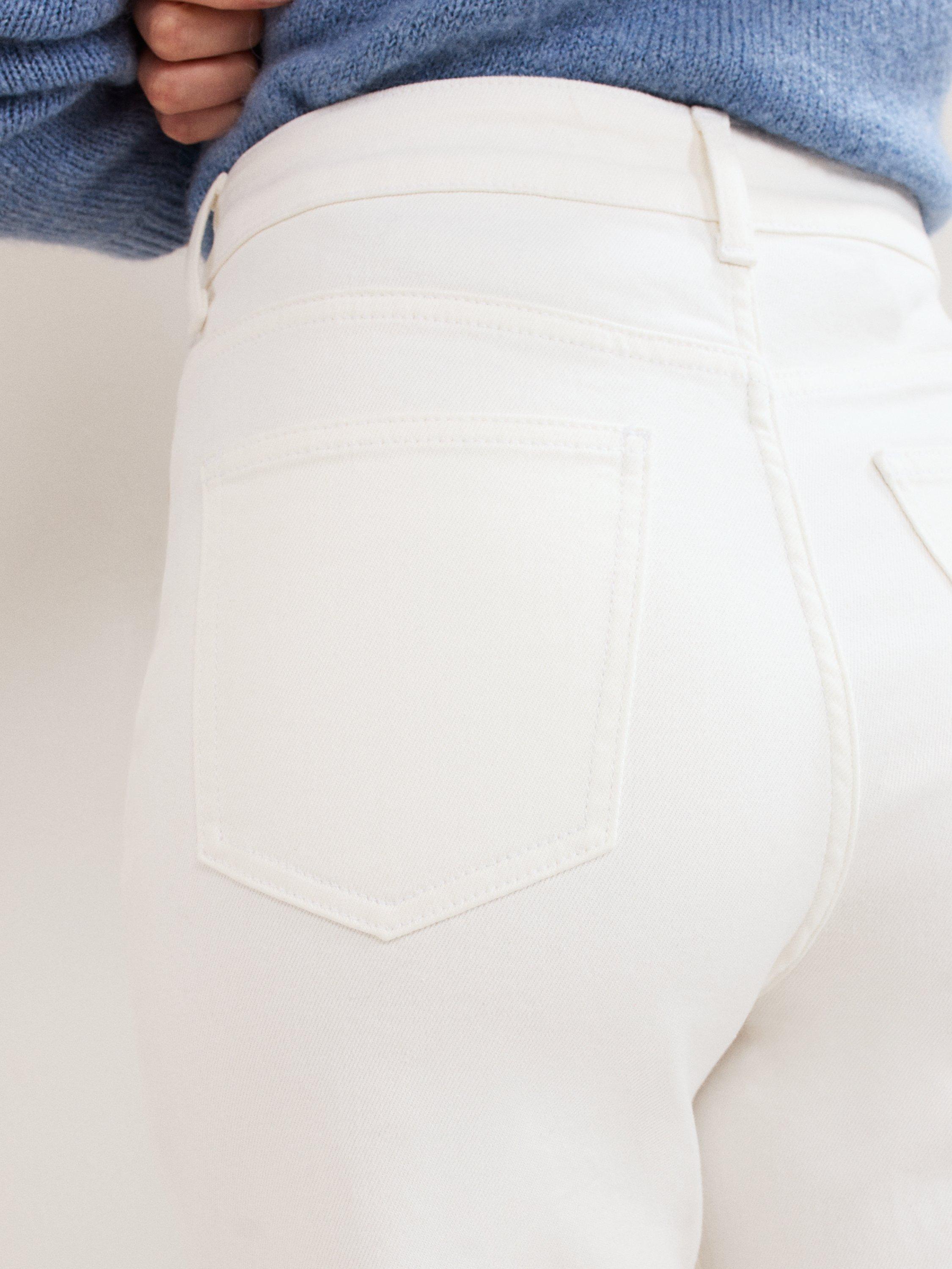 Product image 8 of 9, which shows Phase Eight Lexi Ankle Grazer Denim Jeans, Cream, 8