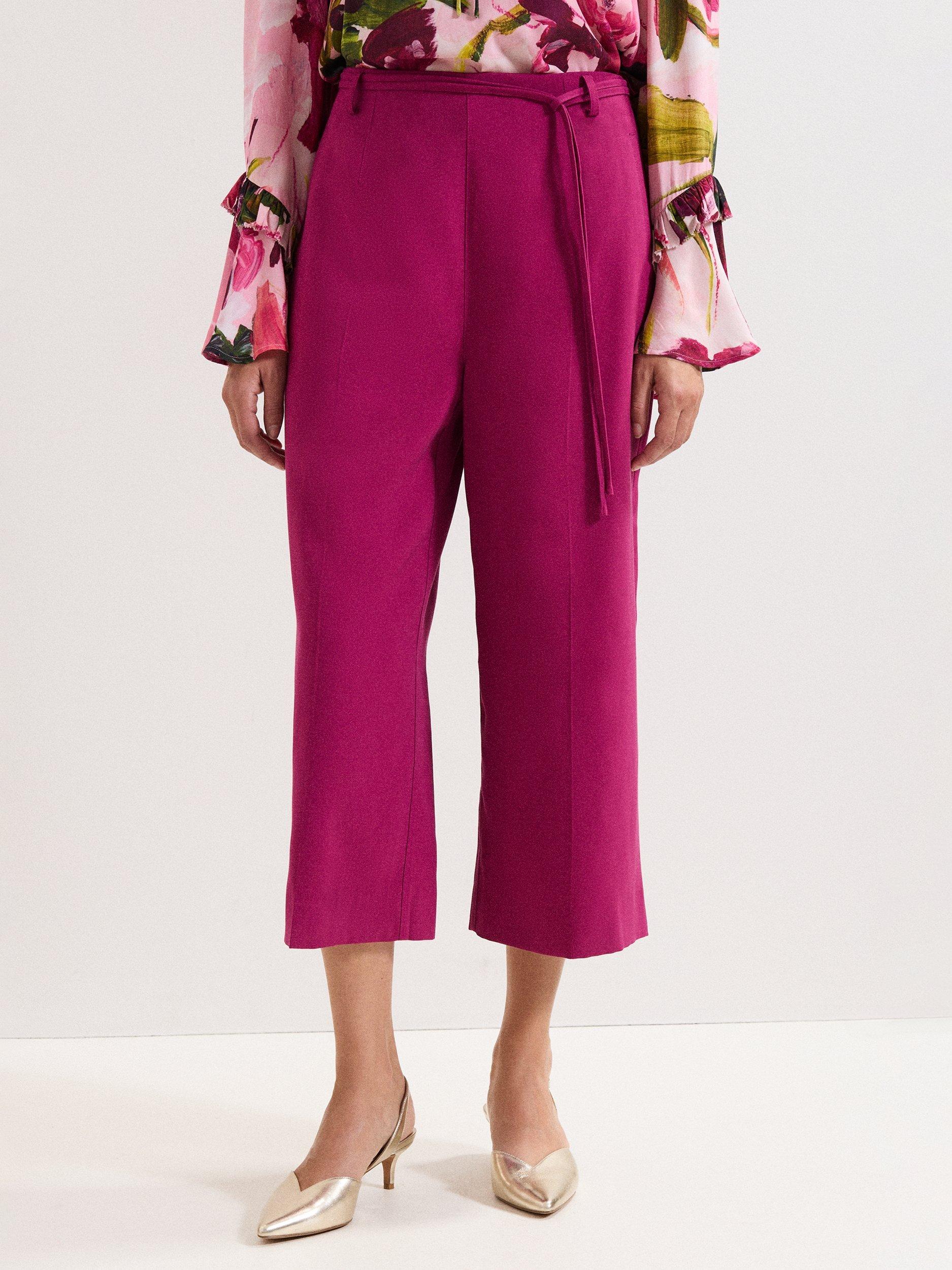 Product image 1 of 7, which shows Phase Eight Aubrietta Tailored Culottes, Pink, 8