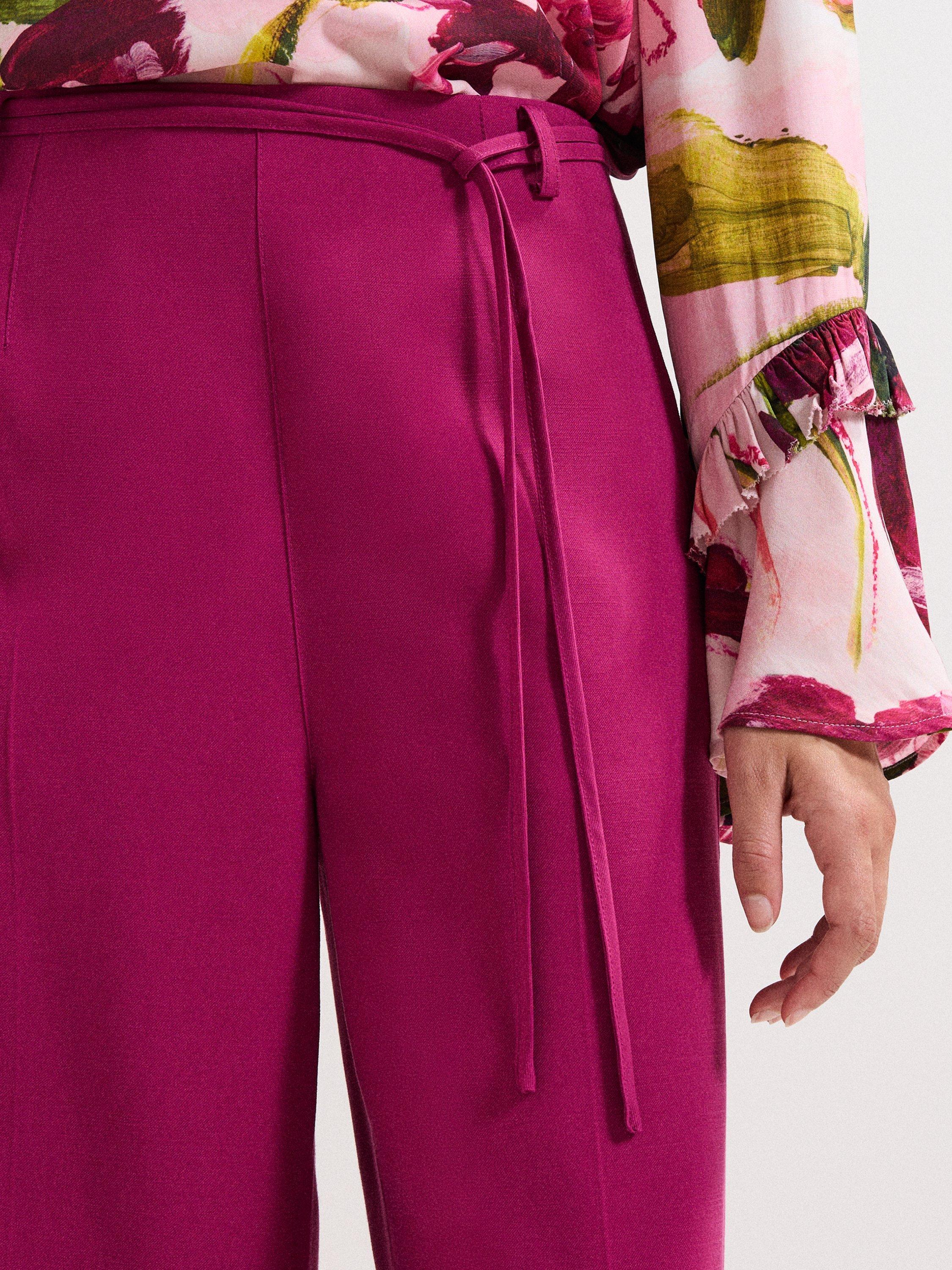 Product image 4 of 7, which shows Phase Eight Aubrietta Tailored Culottes, Pink, 8