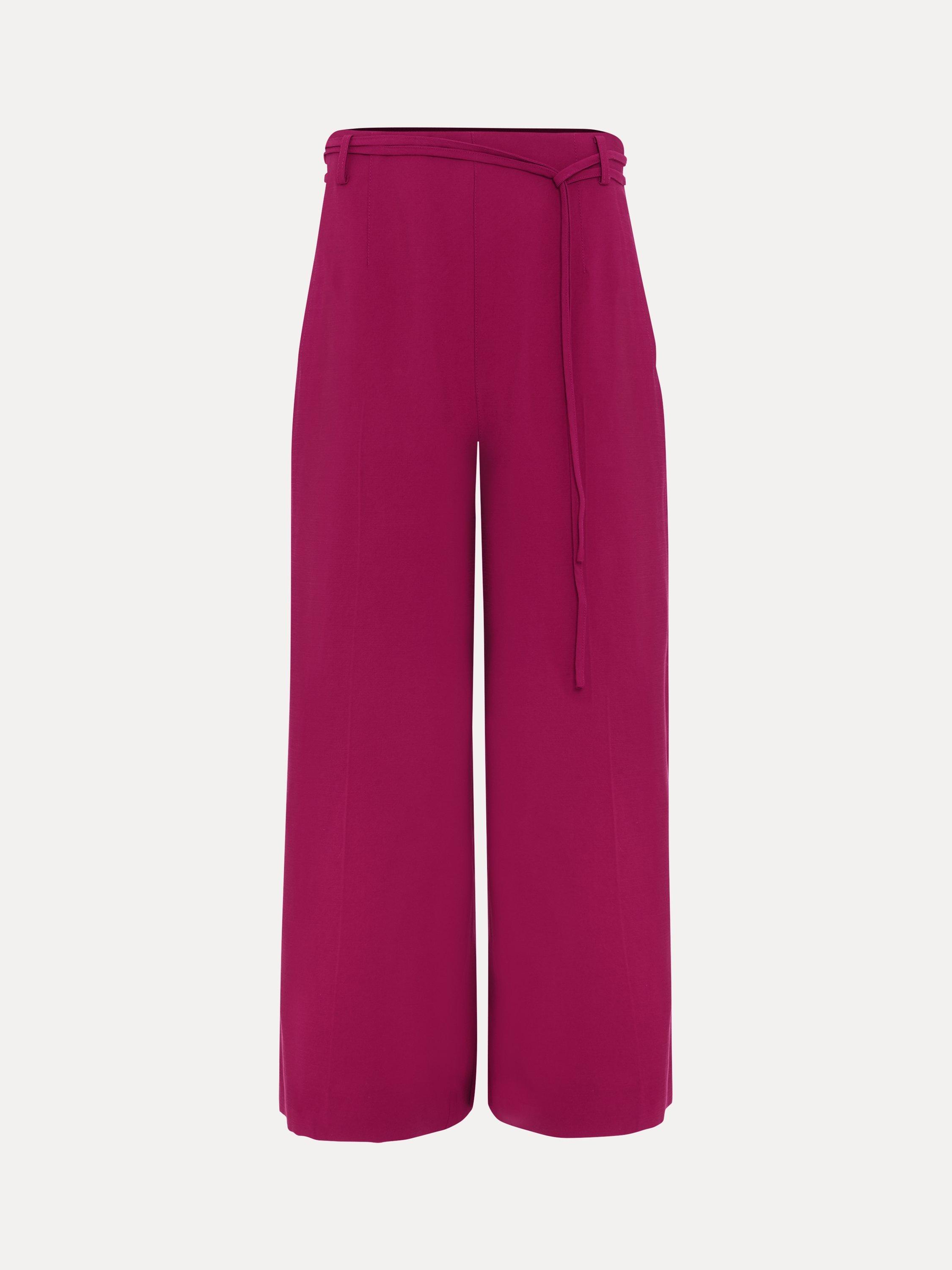Product image 5 of 7, which shows Phase Eight Aubrietta Tailored Culottes, Pink, 8